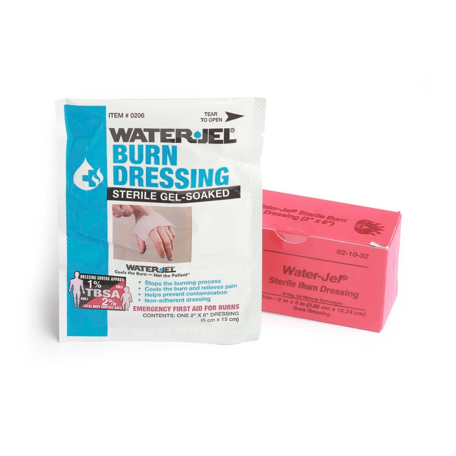 WaterJel burn dressing 2" x 6"