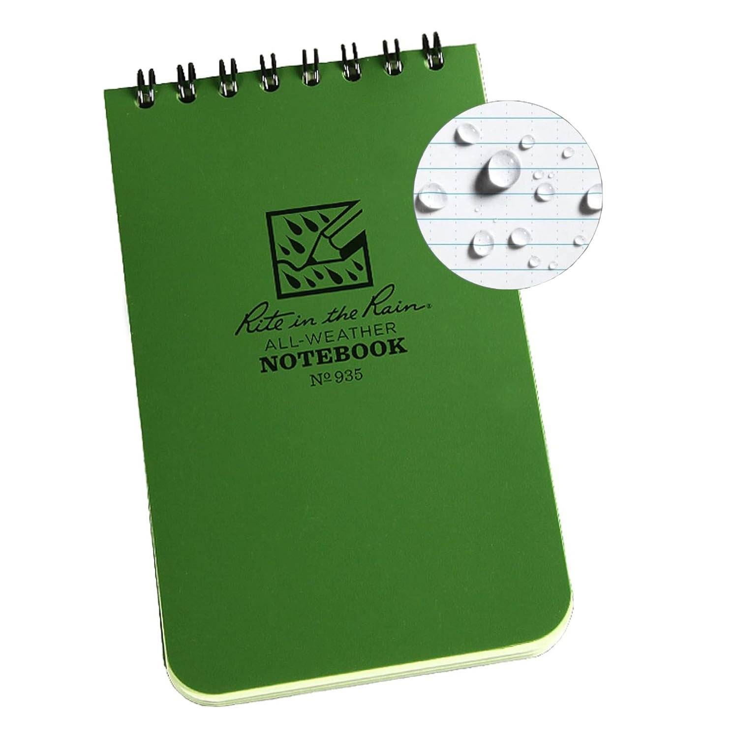 Rite In The Rain Weatherproof Top Spiral Notebook, 3" X 5", Brown Cover - Foto 7