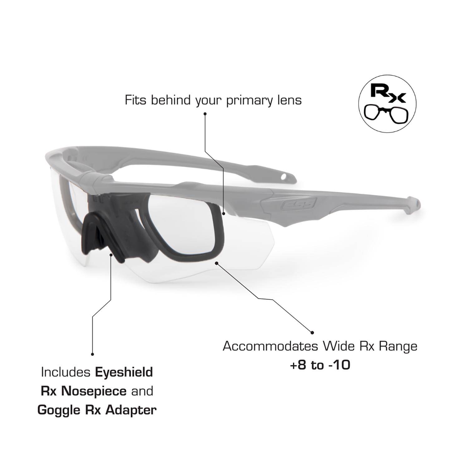 ESS CrossBlade STD Carbon ANSI Mirrored Sunglasses | Galls