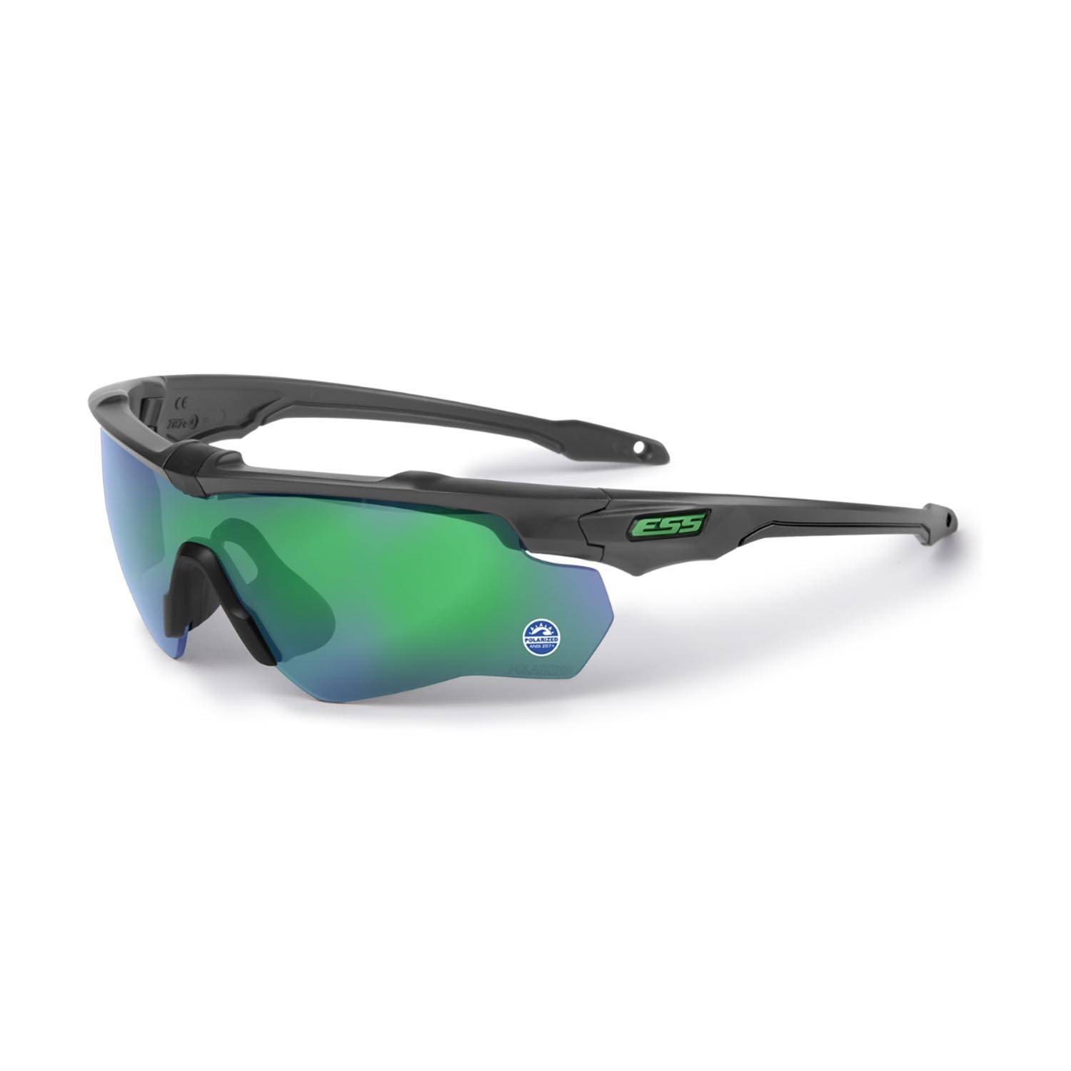 ESS CROSSBLADE STD CARBON ANSI MIRRORED SUNGLASSES