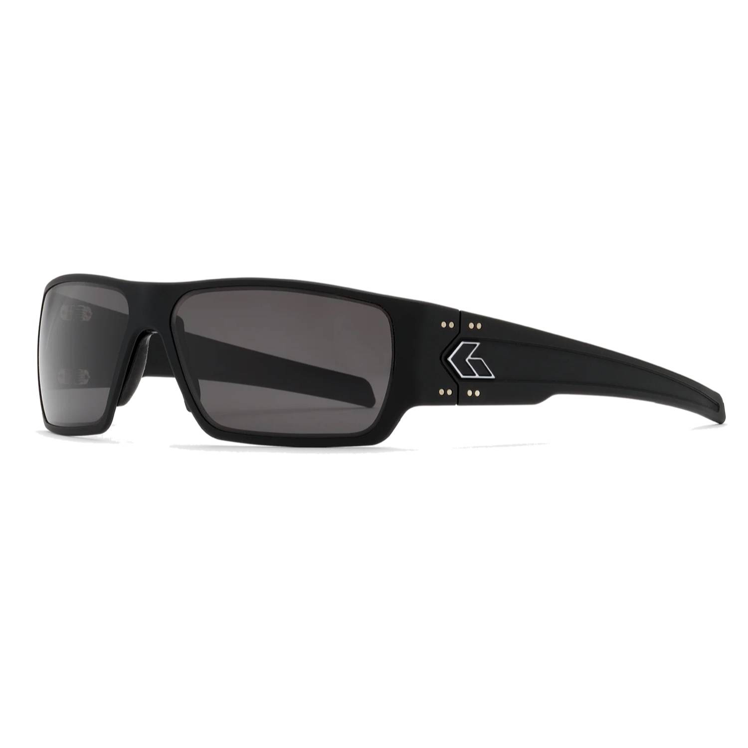 Gatorz Specter Sunglasses, Black with Silver Logo & Smoke