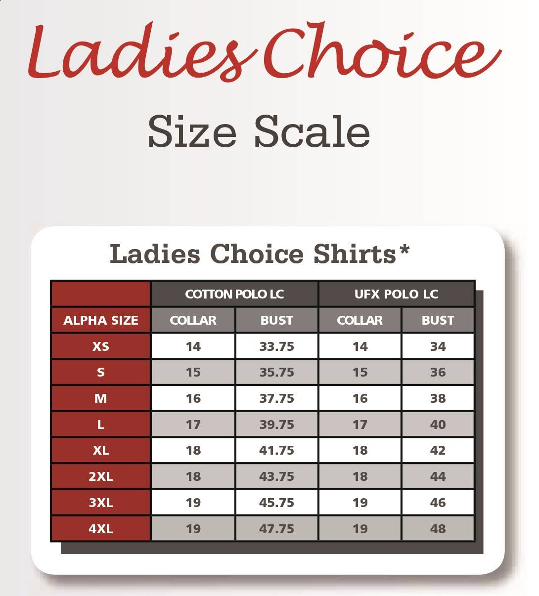 Elbeco Shirt Size Chart