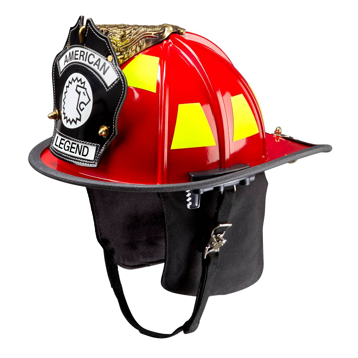 LION AMERICAN LEGEND NFPA 1971 FIREFIGHTING HELMET IN RED
