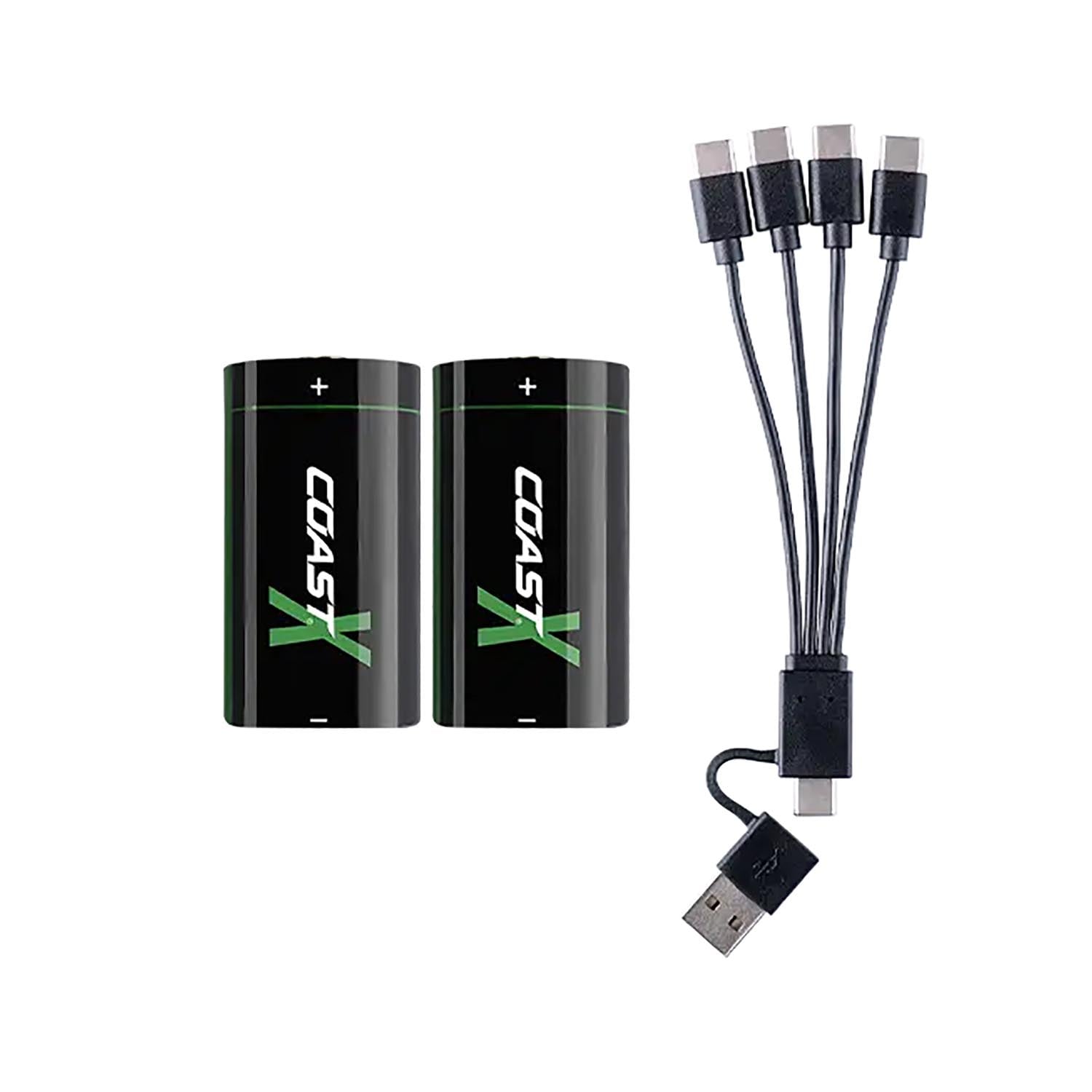 Coast ZITHION-X CR123 Rechargeable Batteries, 2PK