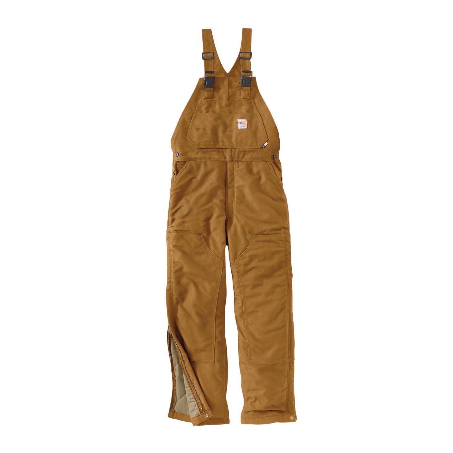 CARHARTT FLAME-RESISTANT DUCK BIB OVERALL IN BROWN