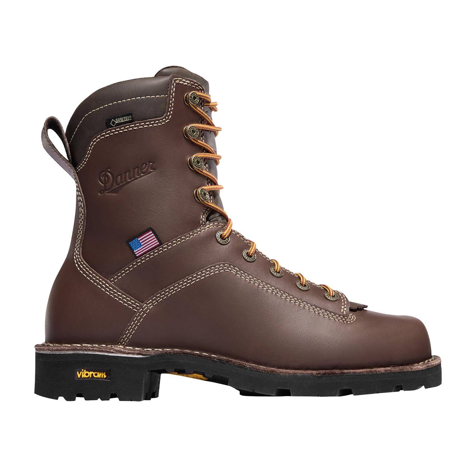 DANNER MEN'S QUARRY USA 8" GORE-TEX BOOTS IN BROWN