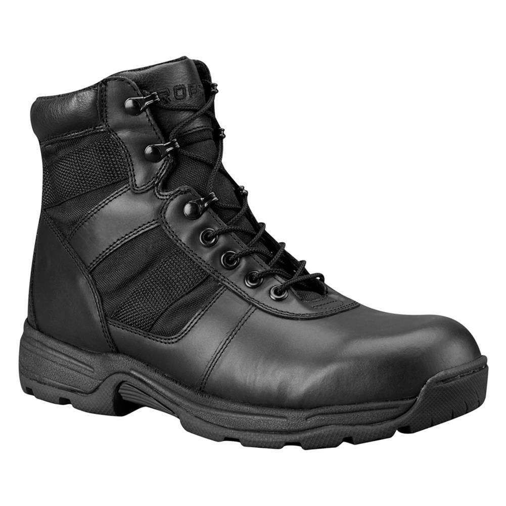 Propet Boots Men Size 10.5W Black Leather High-top Waterproof Wide Width Shoes Genuine Grip Soft Toe Pull On Work Boots, Quality Leather  main image 2
