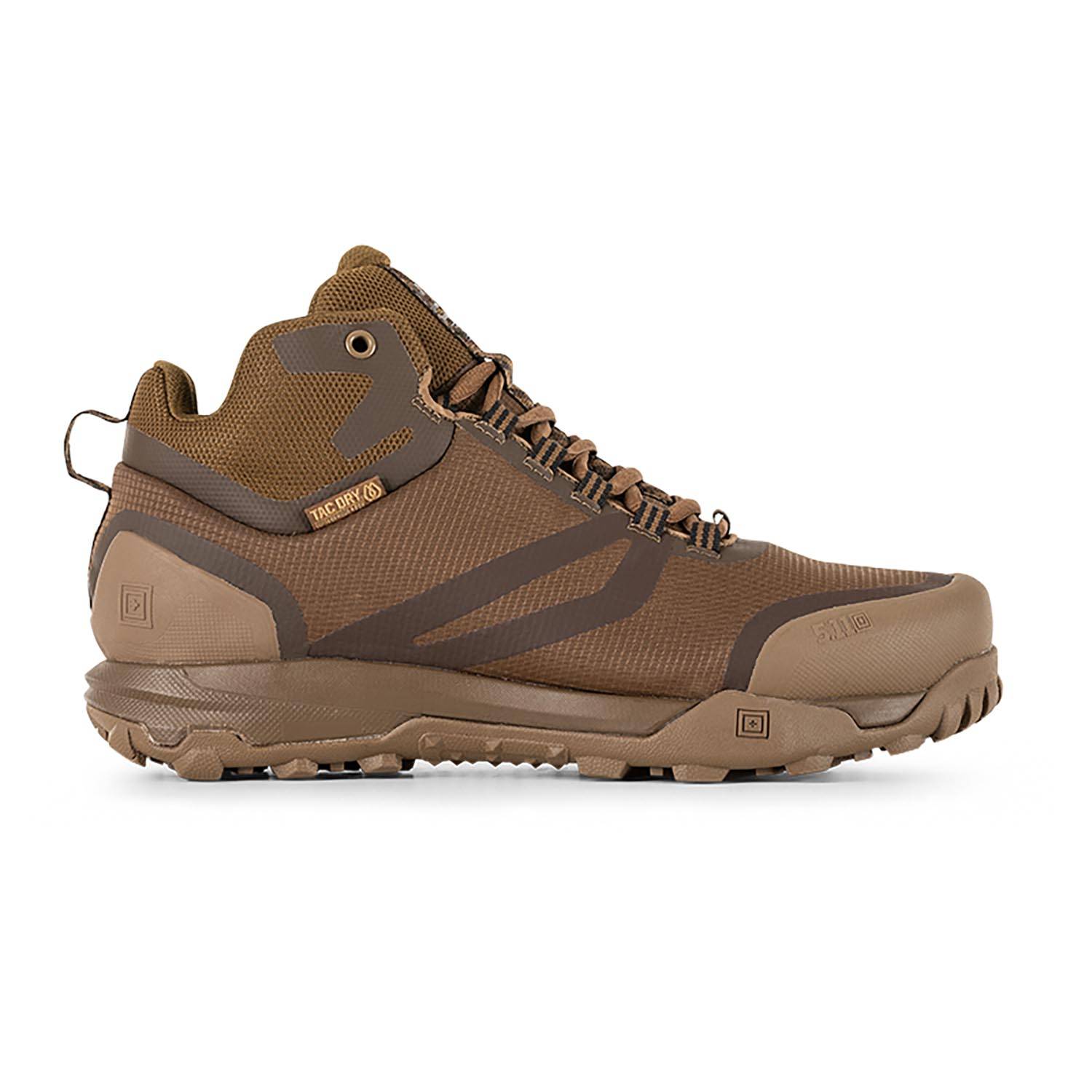 5.11 TACTICAL A/T MID WATERPROOF BOOTS IN DARK COYOTE