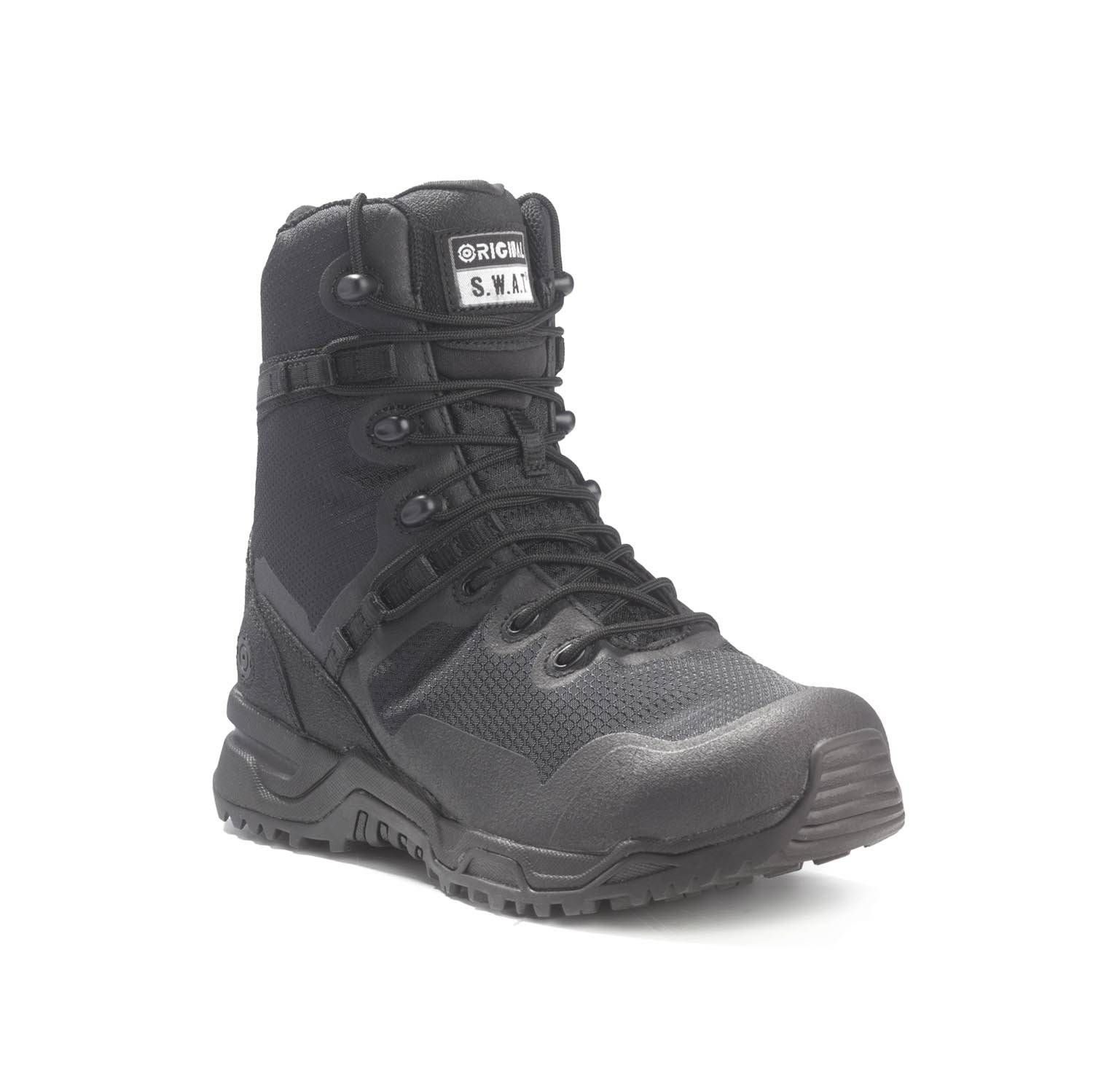 Original S.W.A.T Alpha Fury 8" Side Zip Safety Toe Boots