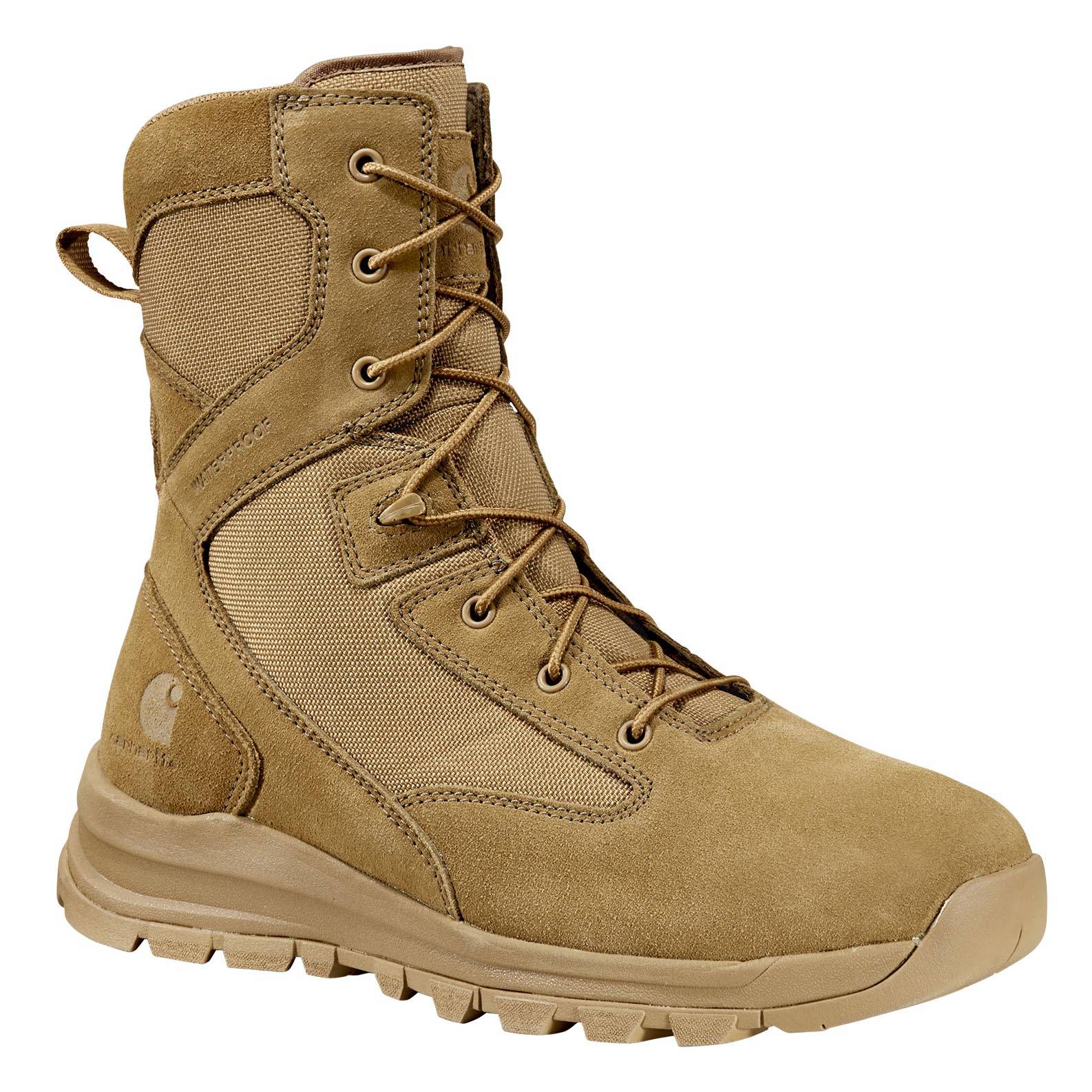 CARHARTT GILMORE WATERPROOF 8" SIDE-ZIP BOOTS KLONDIKE KHAKI