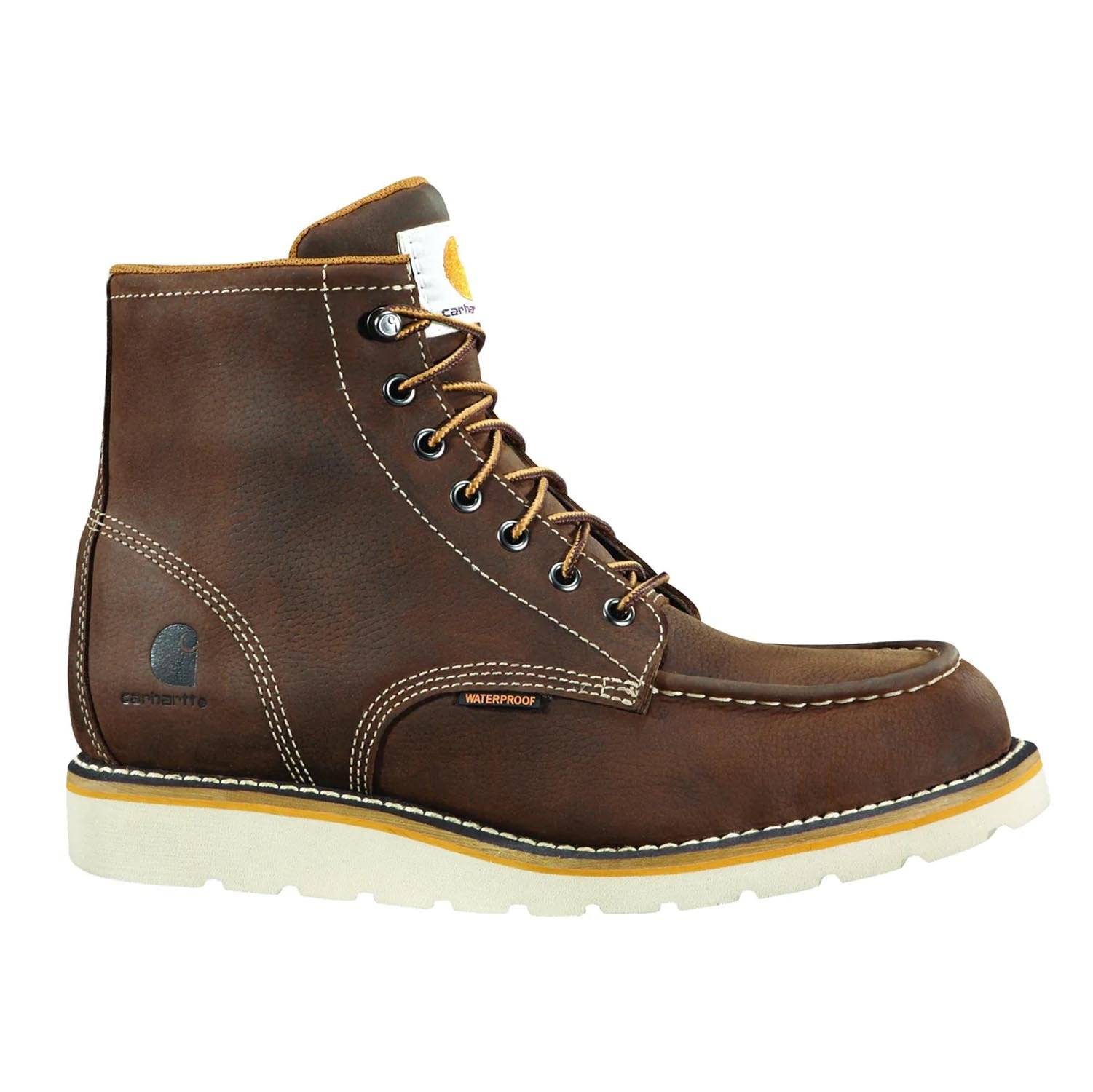 CARHARTT 6" WATERPROOF MOC TOE WEDGE BOOTS