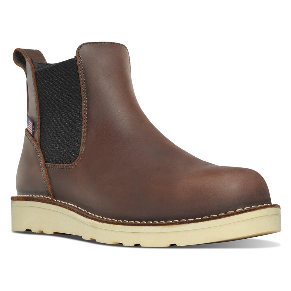 DANNER 6" BULL RUN CHELSEA WEDGE STEEL TOE BOOTS