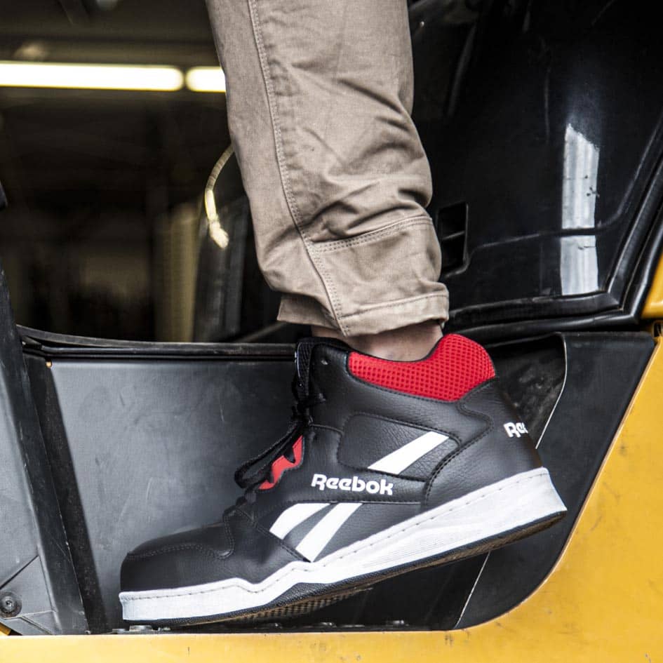 Reebok Bb4500 Work High Top Reeboks Black Reebok Men's High Top Composite  Toe Work Sneakers