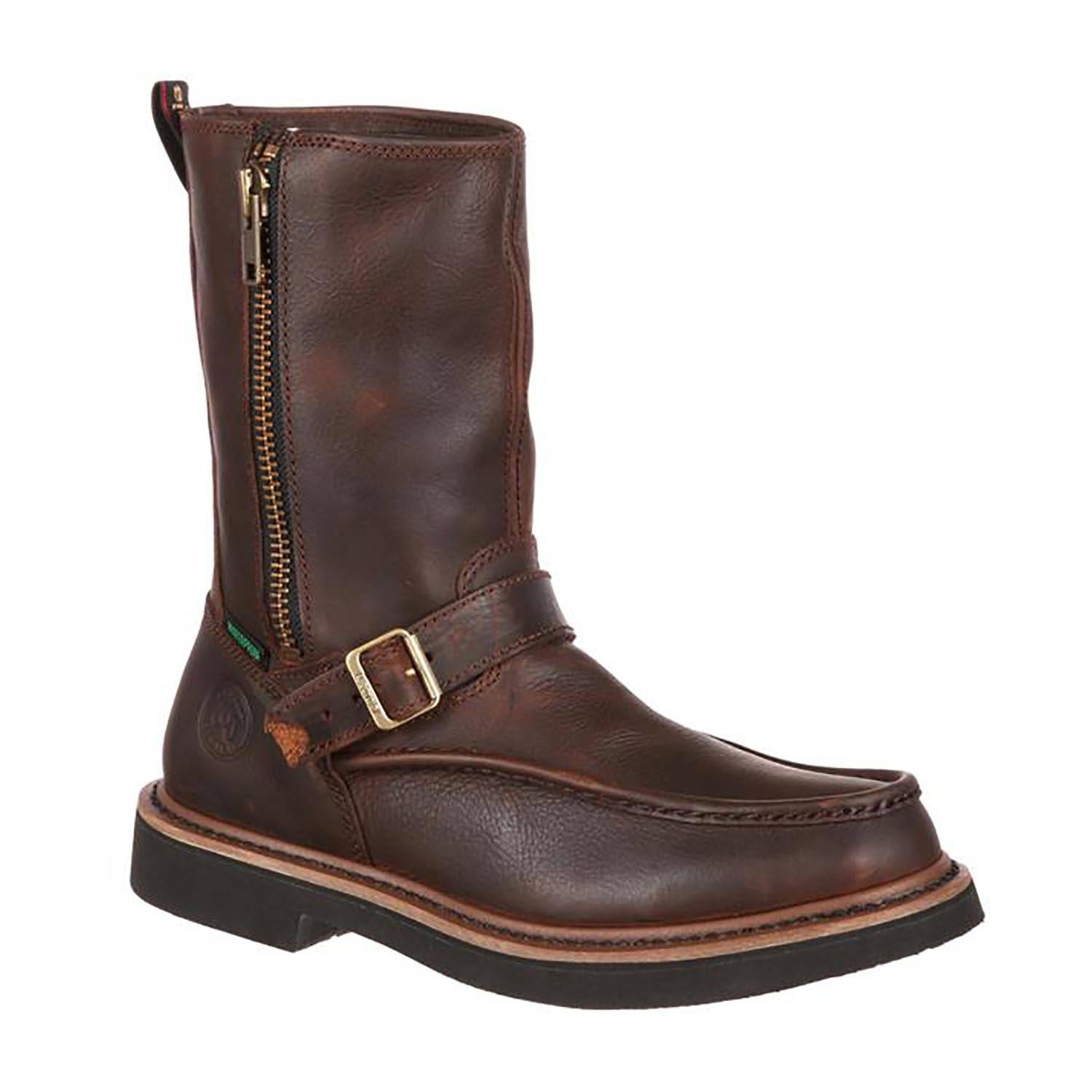 GEORGIA BOOT MEN'S 10" PULL-ON SIDE-ZIP WATERPROOF BOOTS