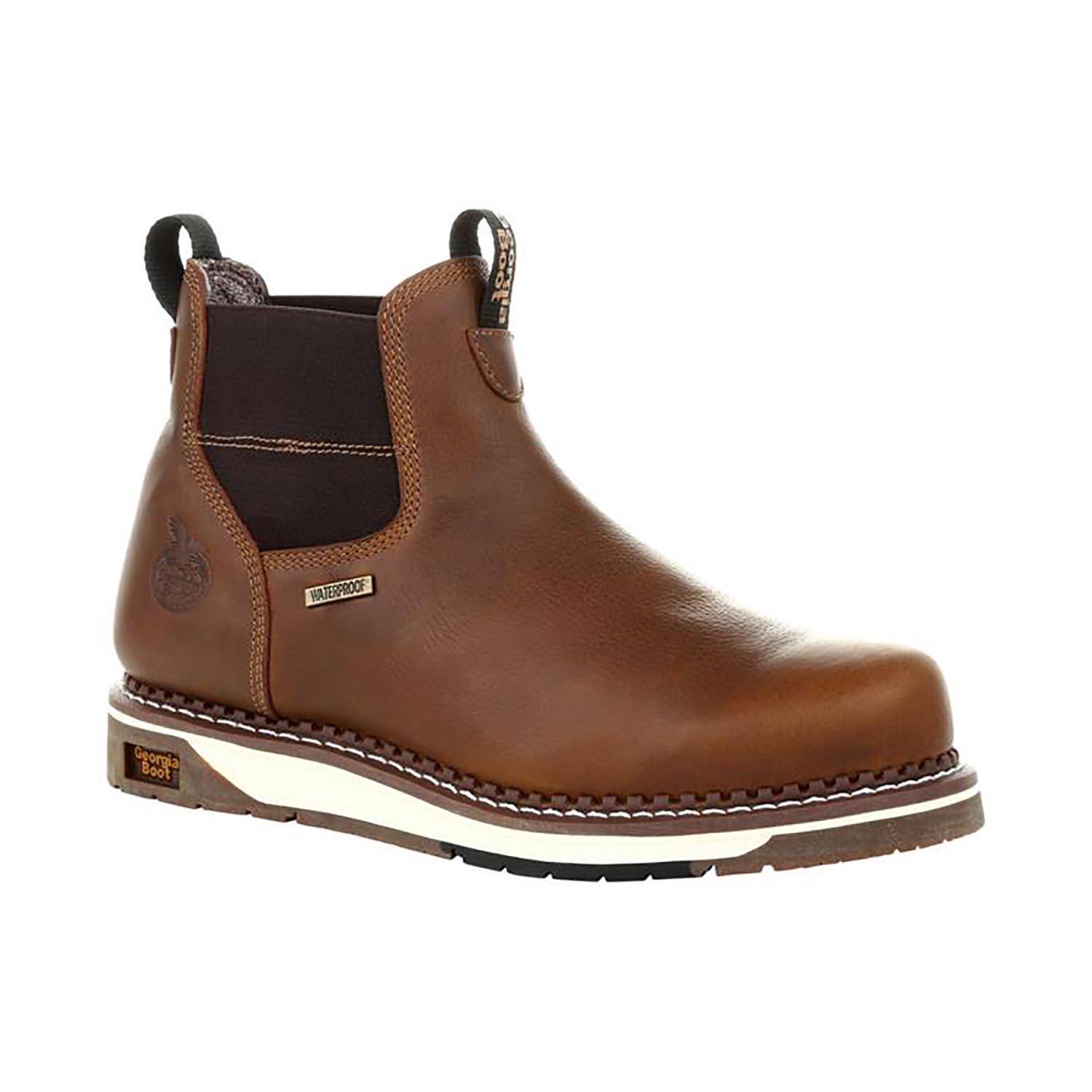 GEORGIA BOOT MEN'S WEDGE CHELSEA WATERPROOF BOOTS