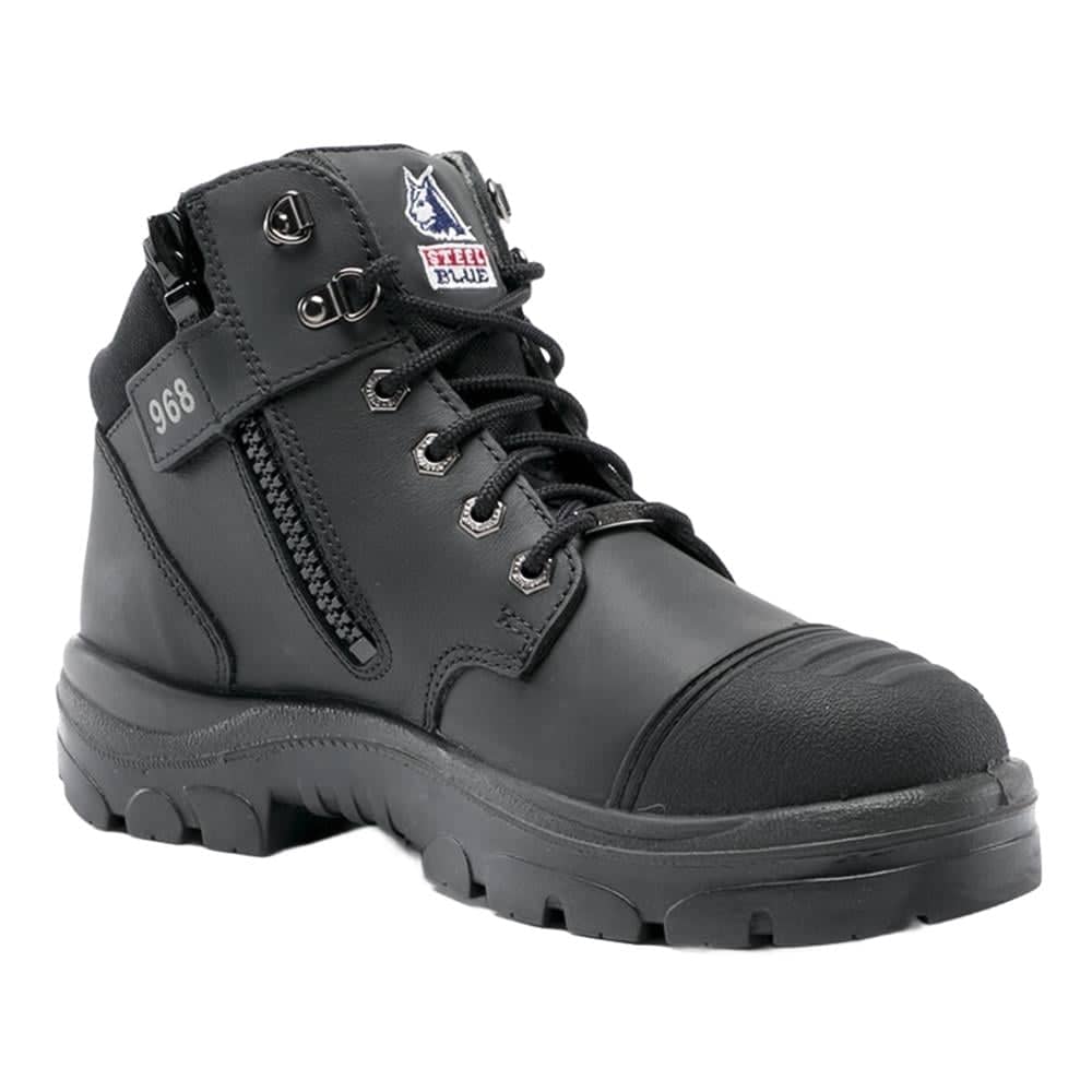STEEL BLUE 5" PARKES HIKER SIDE-ZIP STEEL TOE BOOTS