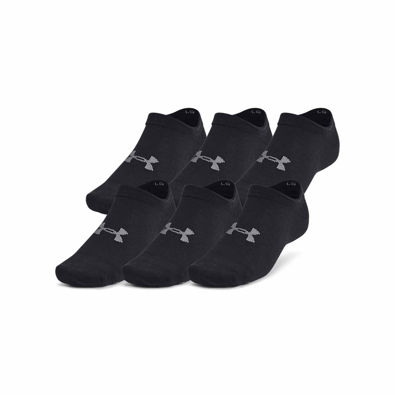 UNDER ARMOUR ESSENTIAL UNISEX NO-SHOW SOCKS, 6 PACK