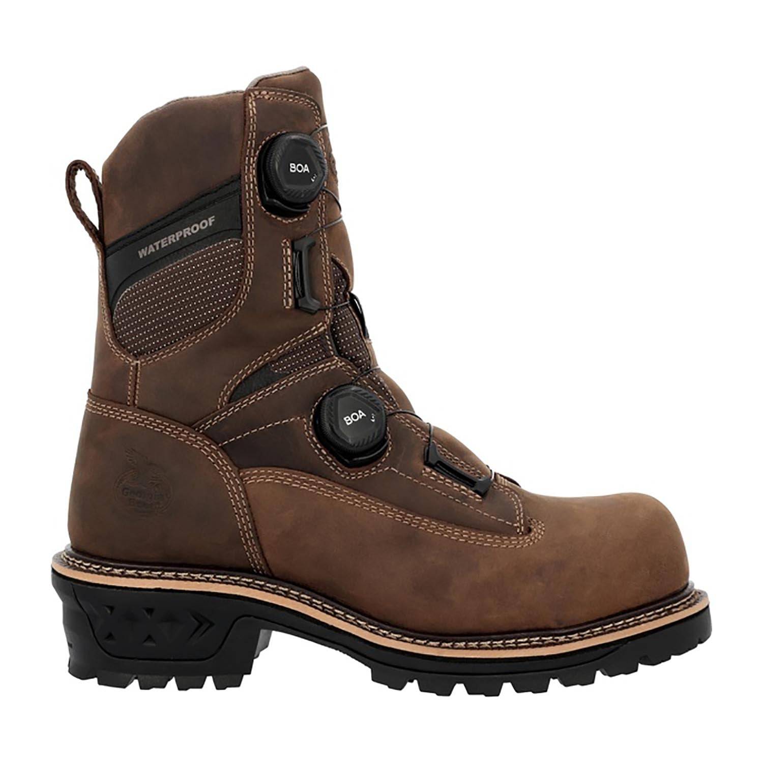 Georgia Men's LTX Logger Waterproof Comp Toe BOA Work Boots