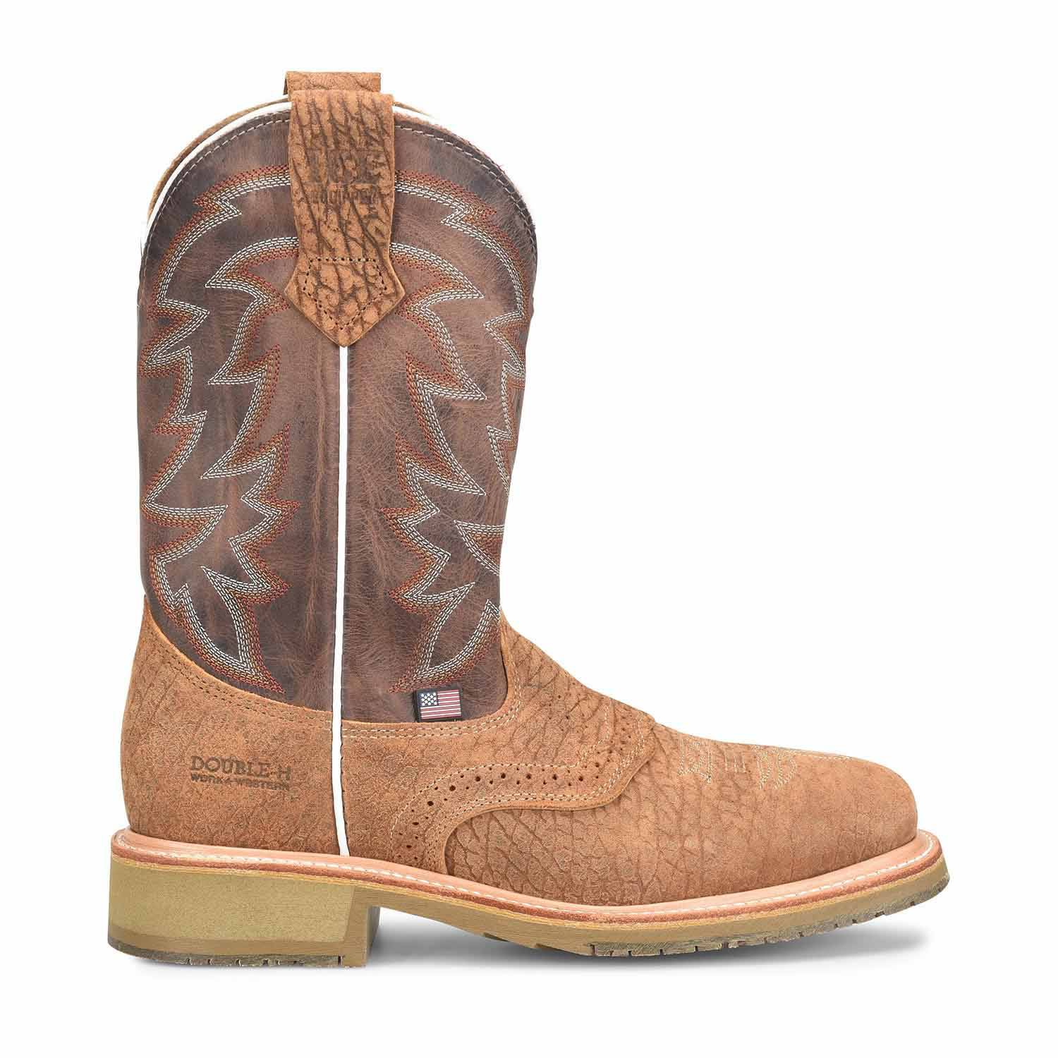 Double-H Men's Maxwell 11" Steel Safety Toe Roper Boots
