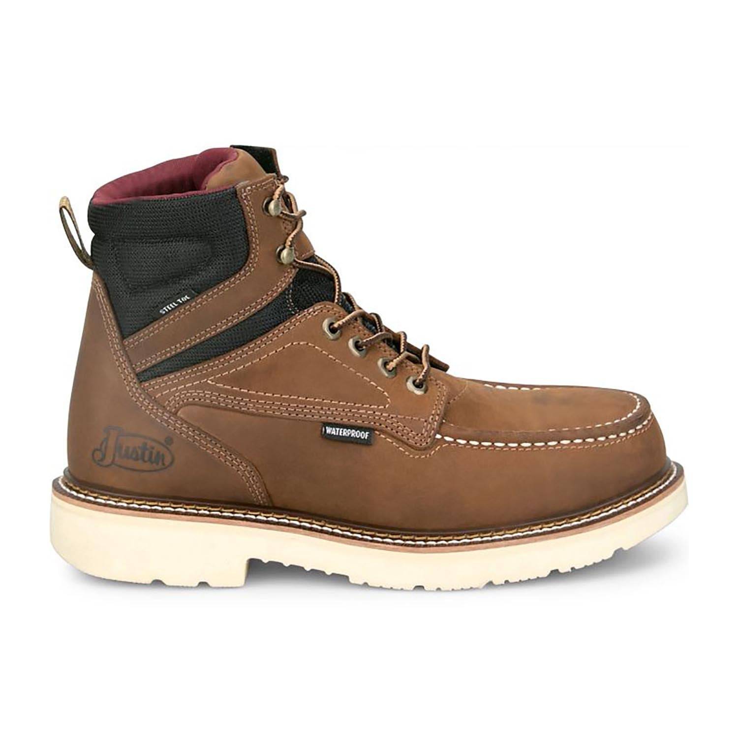 Justin Men's Bristol 6" Waterproof Steel Toe Work Boots