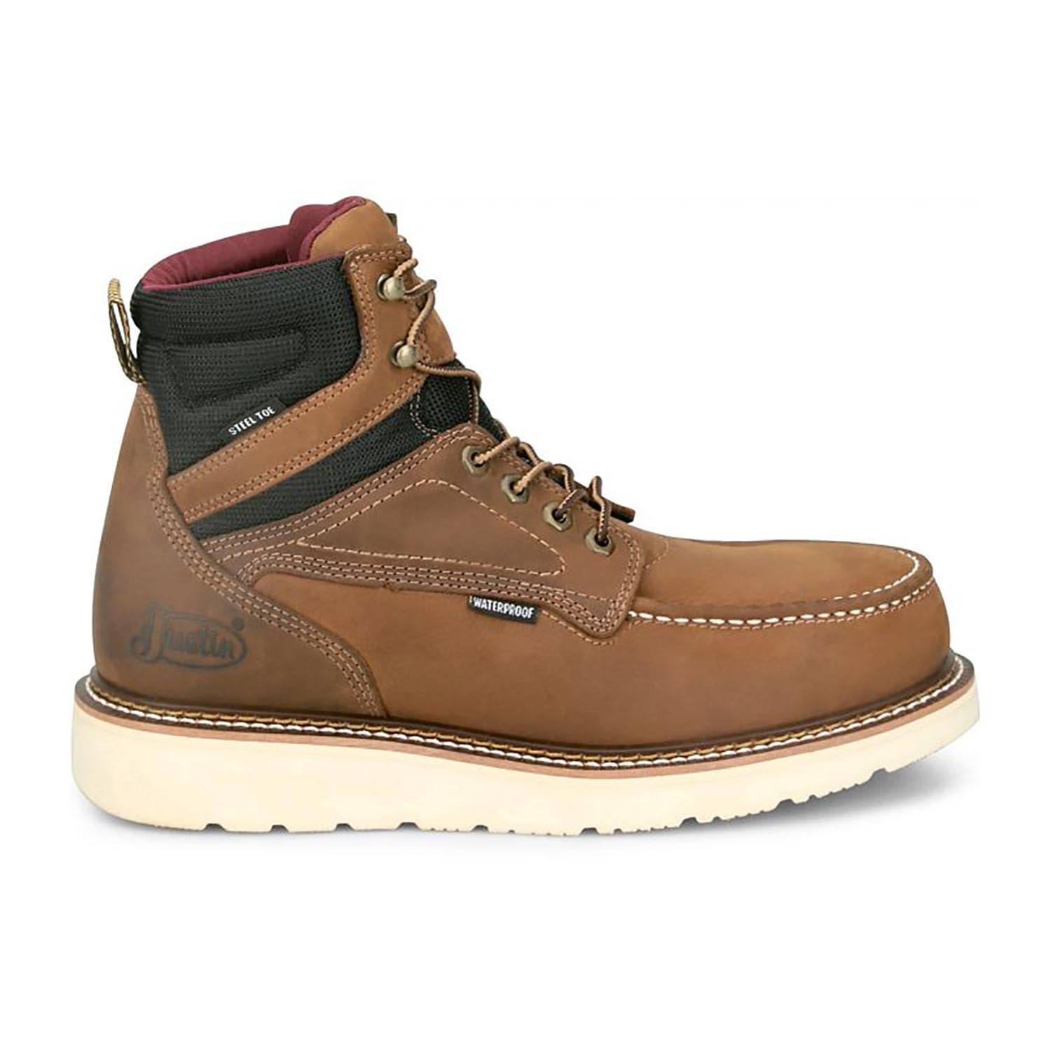 Justin Men's Garren 6" Waterproof Steel Toe Work Boots