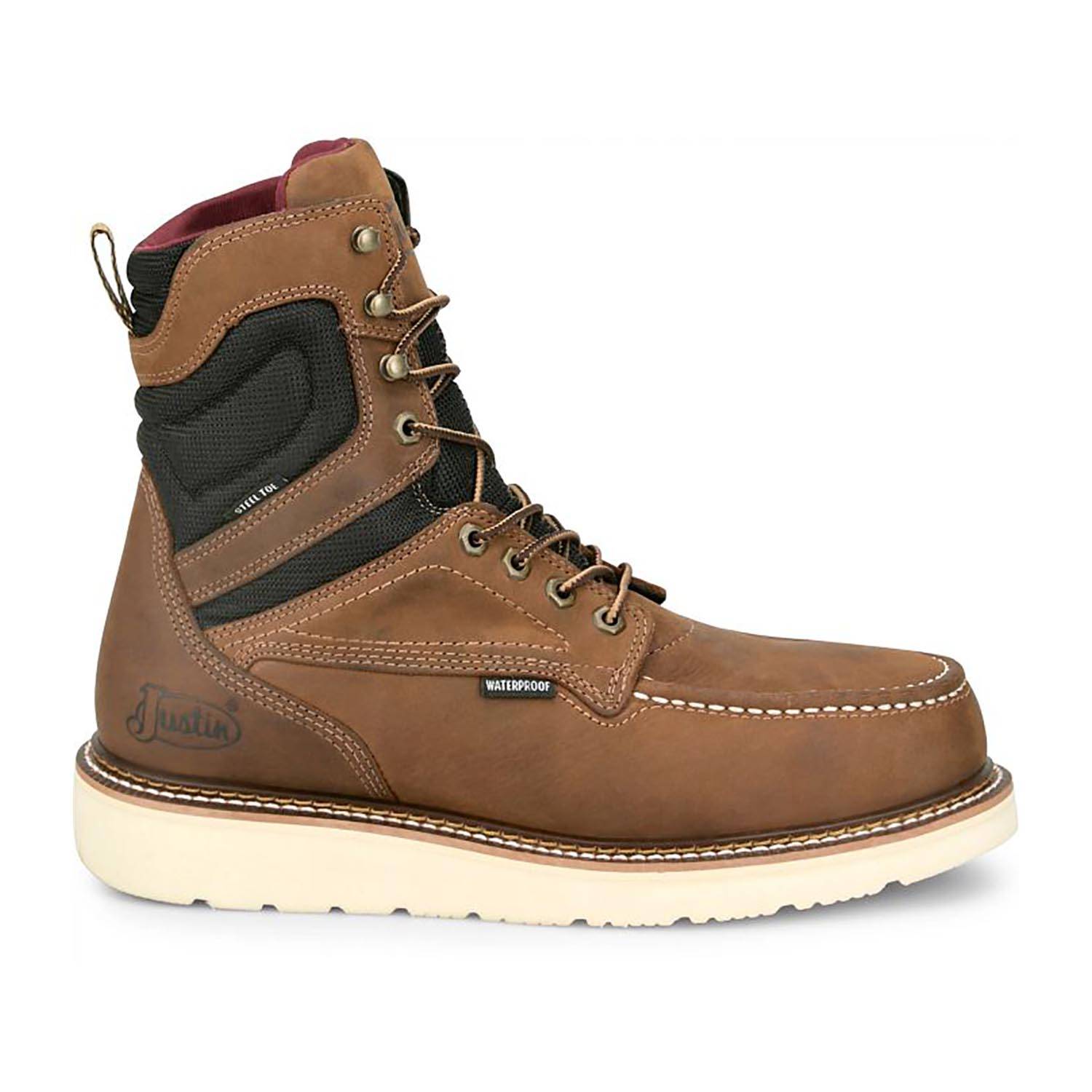 Justin Men's Harrold 8" Steel Toe Work Boots