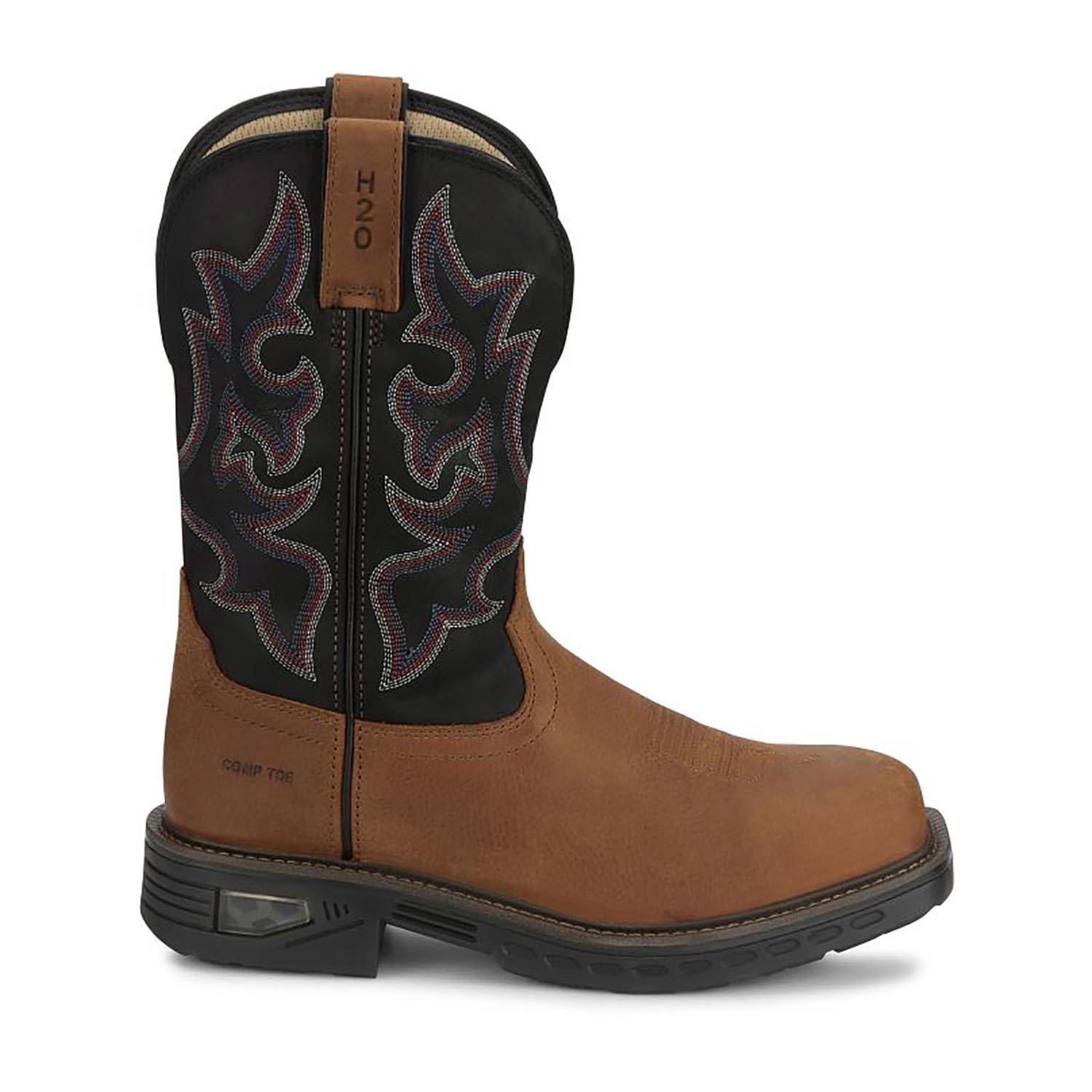 JUSTIN MEN'S RIGMAN 11&QUOT; WATERPROOF WORK BOOTS