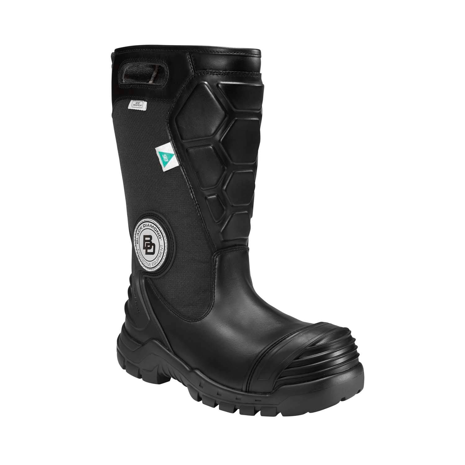 FAST 15 Men's Steel Toe Safety Boots – Heavy Duty Rubber Work Boots, Black