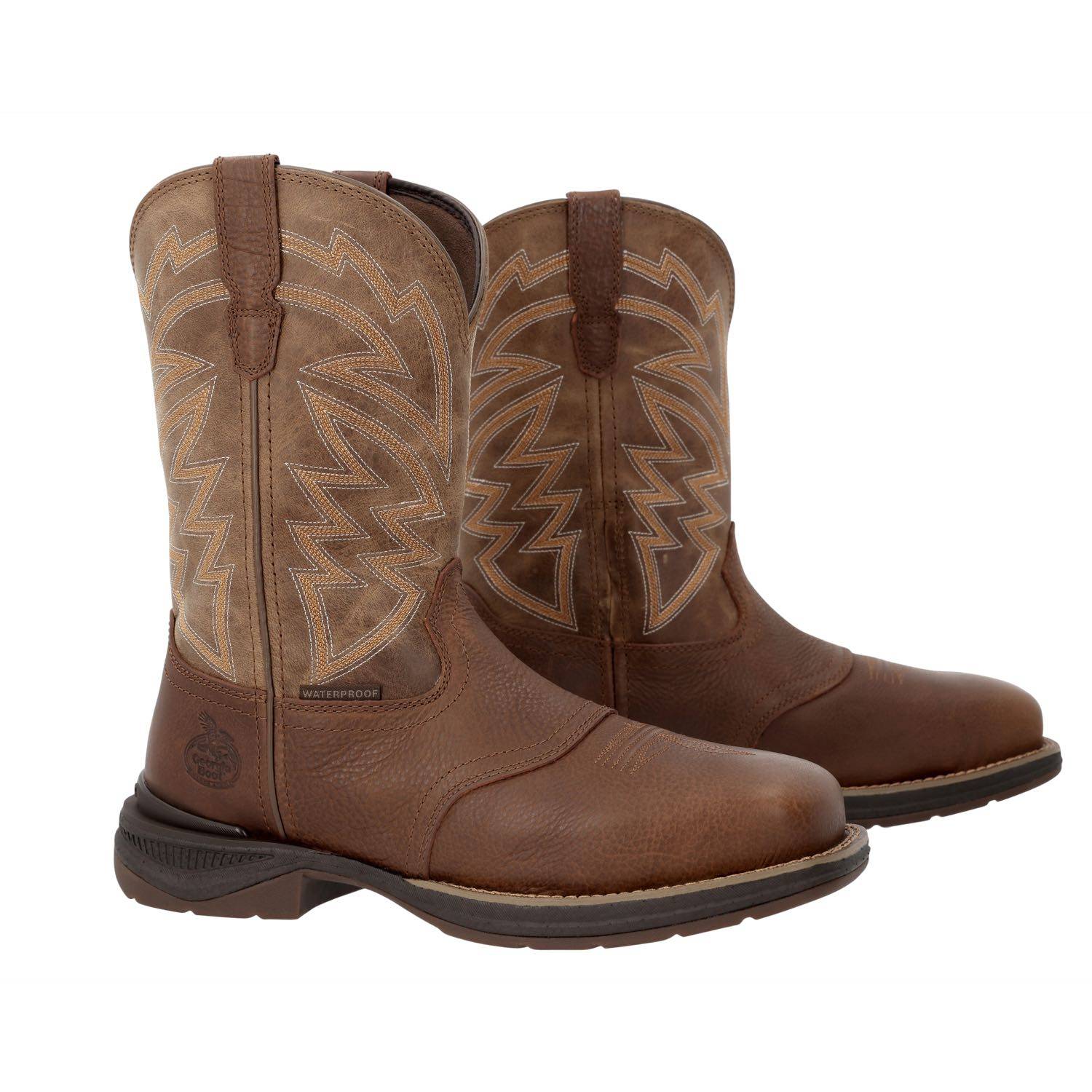Georgia Men's Aero LT Square Toe 11" Pull-On Western Ca