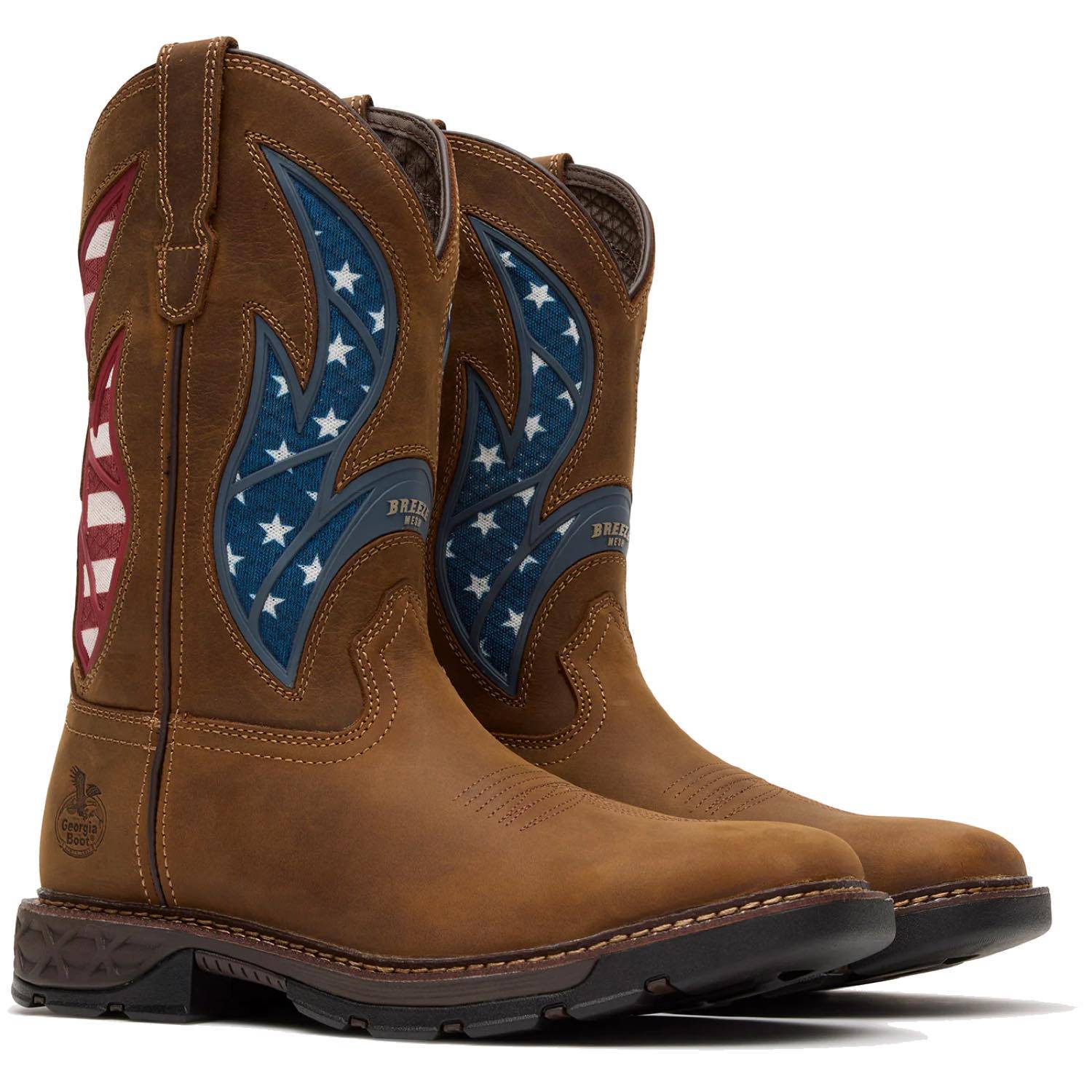 Georgia Men's Carbo-Tec FLX 11" Patriotic Pull-On Work