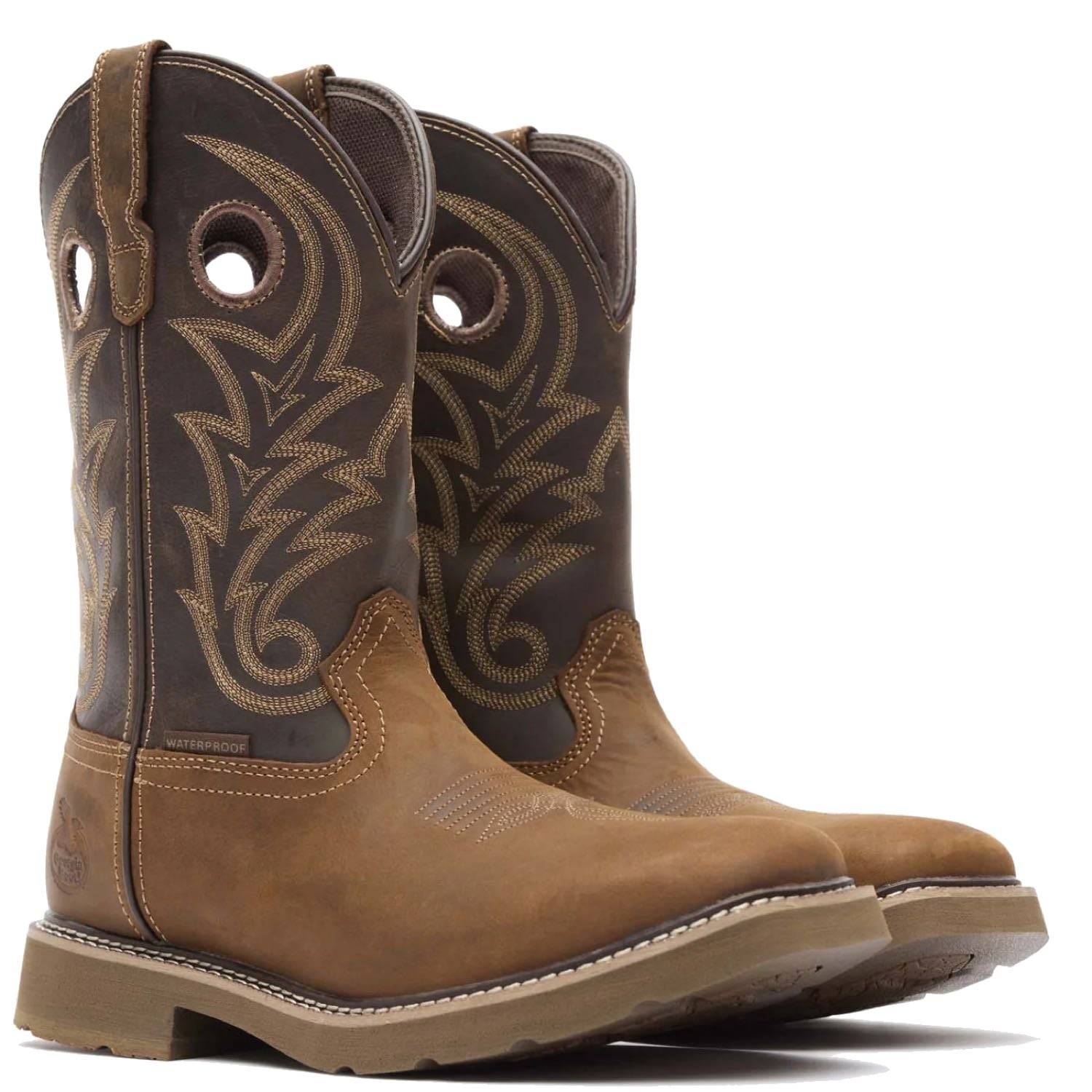 GEORGIA MEN'S CORE 37 WESTERN 11&QUOT; WATERPROOF PULL-ON WO