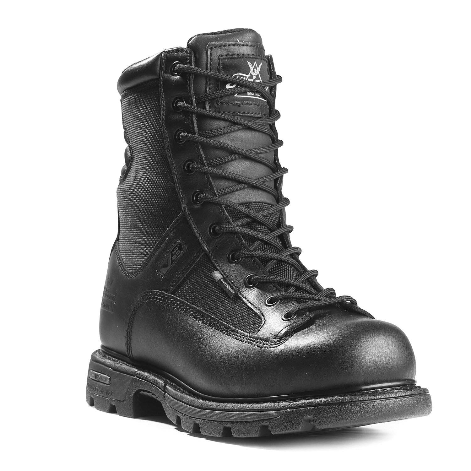 Combat Boots Police Boots and Firefighter Work Boots Black Leather Side-Zip Uniform Dress Boots EMS Boots Thorogood GEN-Flex2 8” Tactical Boots For Men and Women 