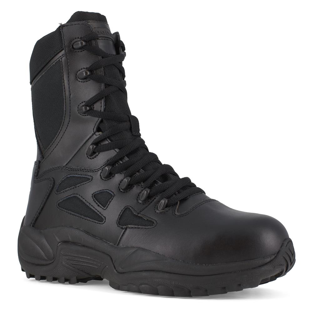 REEBOK 8" RAPID RESPONSE RB COMPOSITE TOE SIDE-ZIP BOOTS