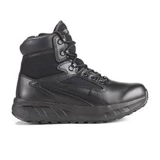 EMS and Security Personnel TACTICAL RESEARCH TR Men's MAXX6Z 6 Maximalist Ultra-Cushioned Black Leather Side Zip Tactical Boot for Law Enforcement 