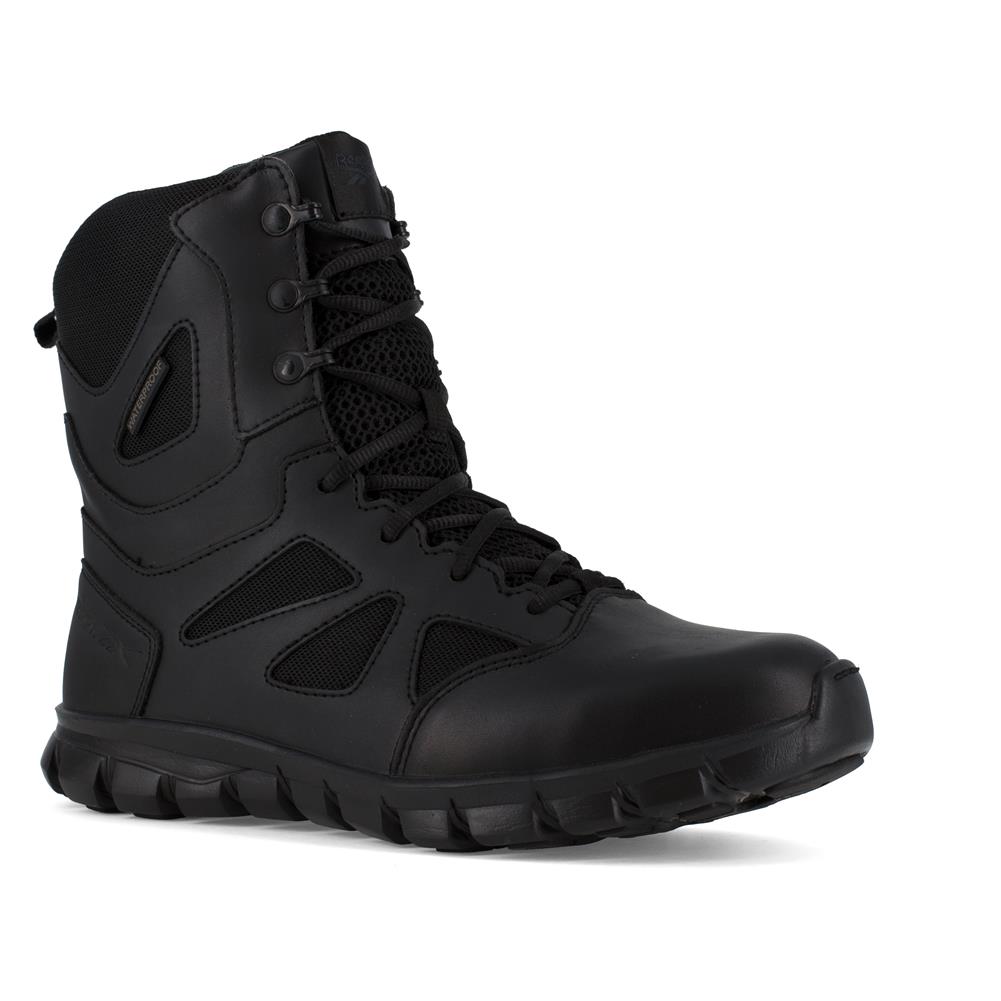 REEBOK 8" SUBLITE CUSHION TACTICAL SIDE-ZIP WATERPROOF BOOTS