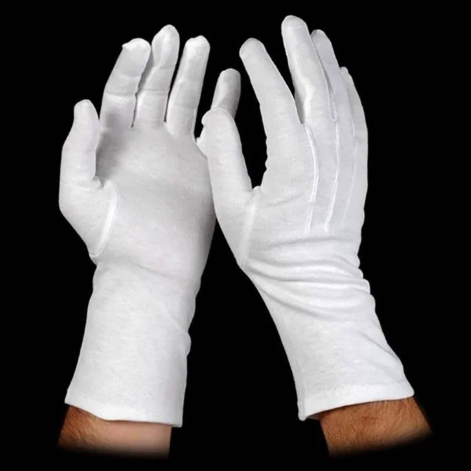 George Glove Company 12" White Cotton Gloves
