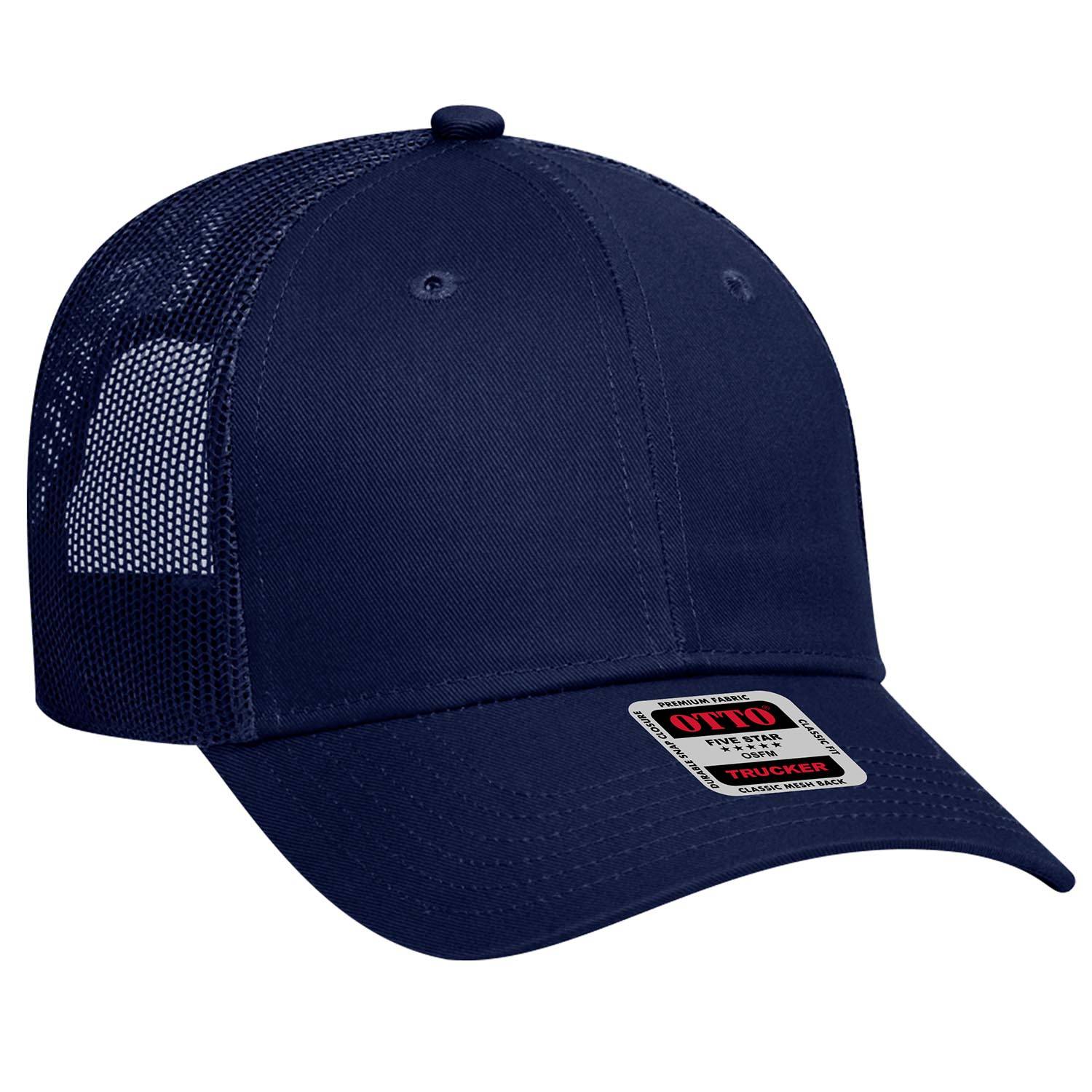 OTTO 6 PANEL LOW PROFILE MESH BACK TRUCKER HAT