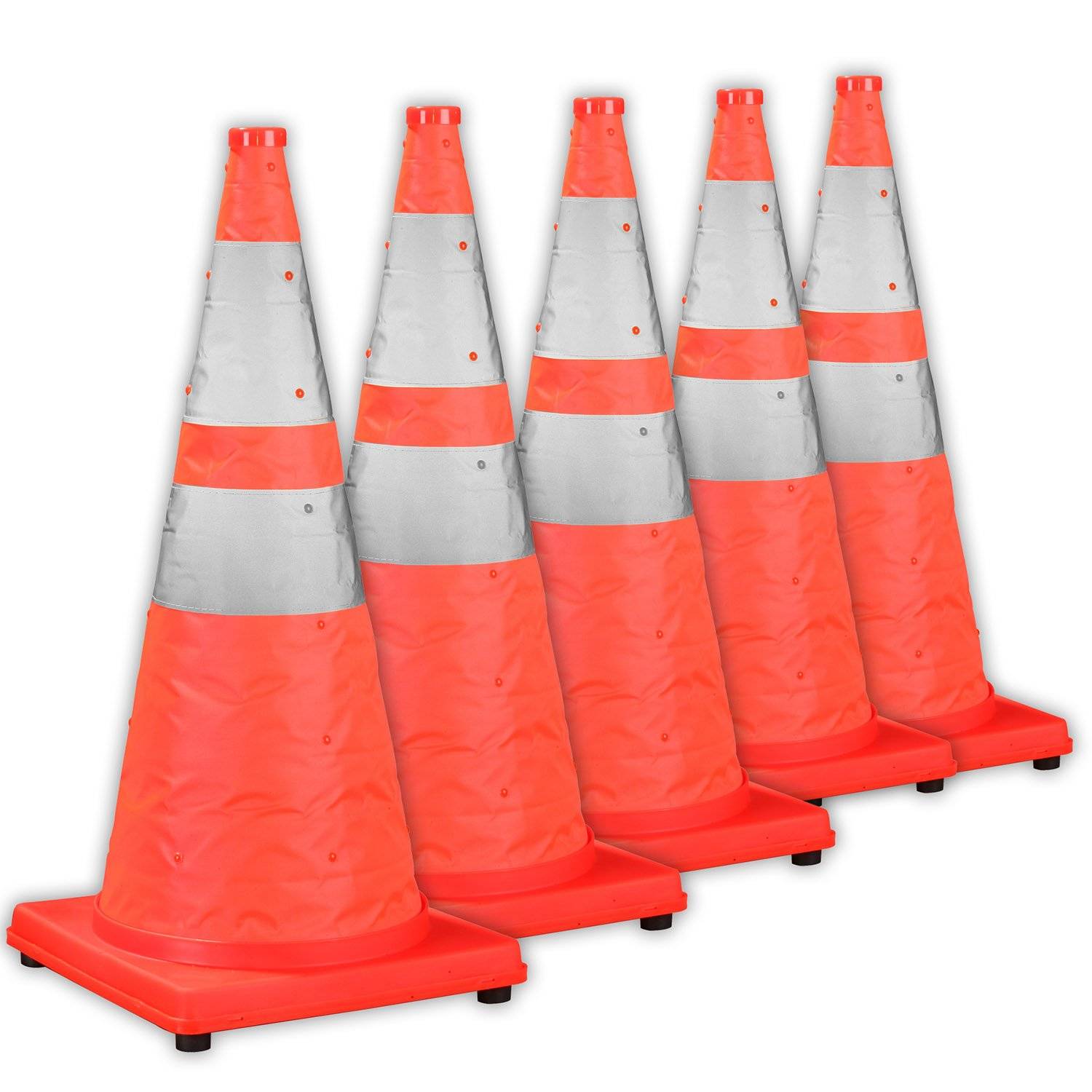 Cortina Safety Pack and Pop 30' Traffic Cone Kit (5 Pack)