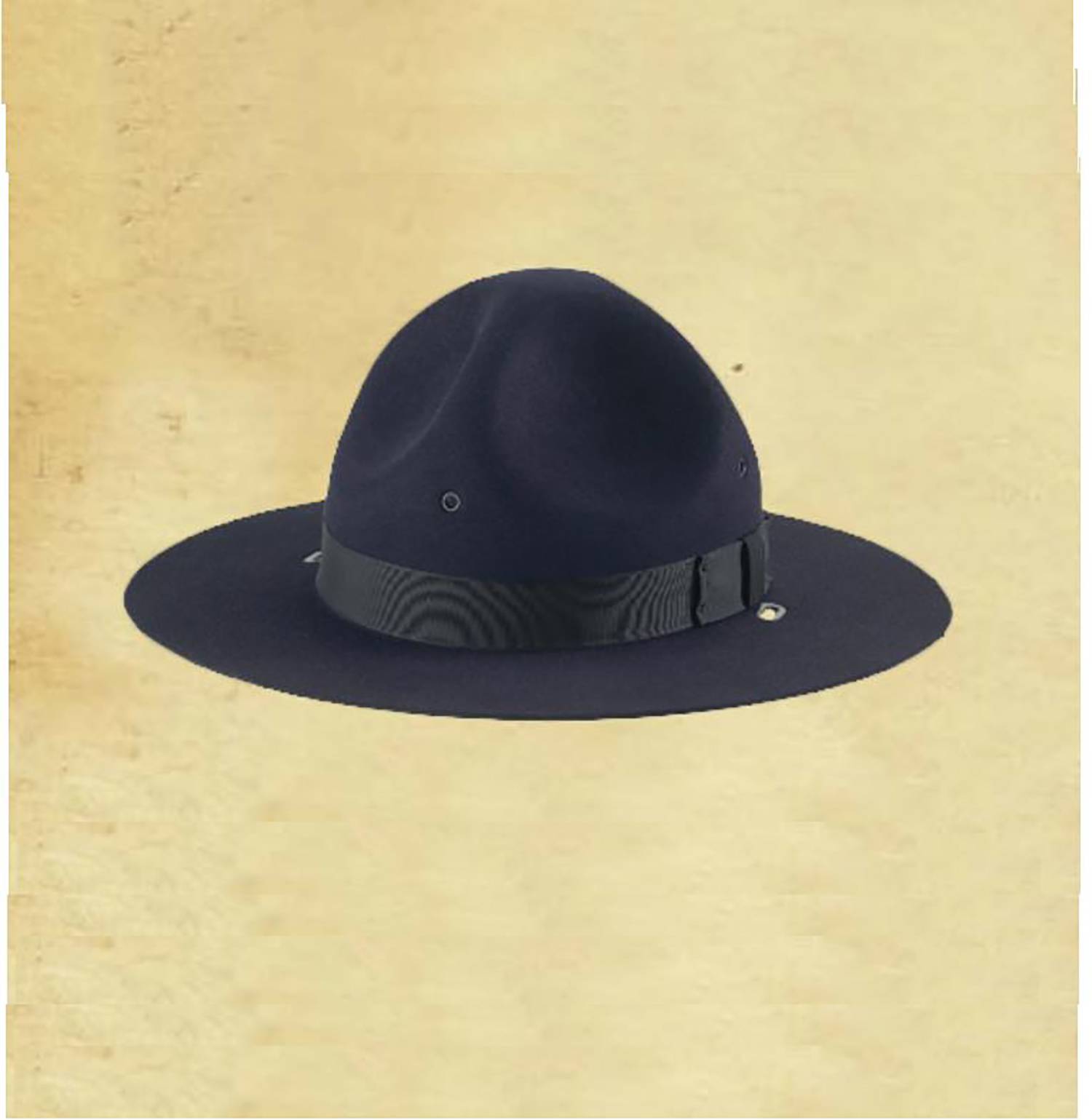 W. Alboum Hat Felt Campaign Hat with Adjustable Leather Chin