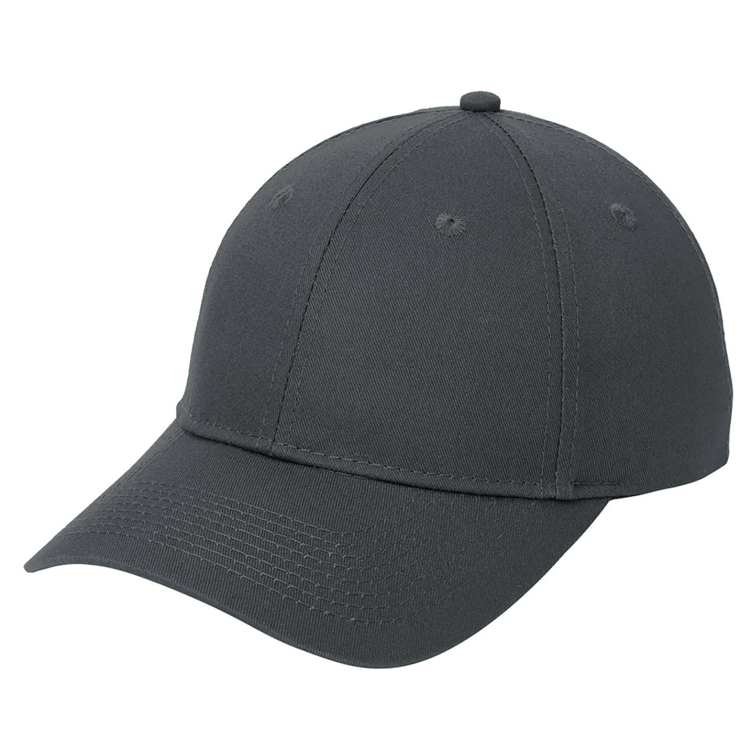 PORT & COMPANY SIX-PANEL TWILL CAP IN CHARCOAL