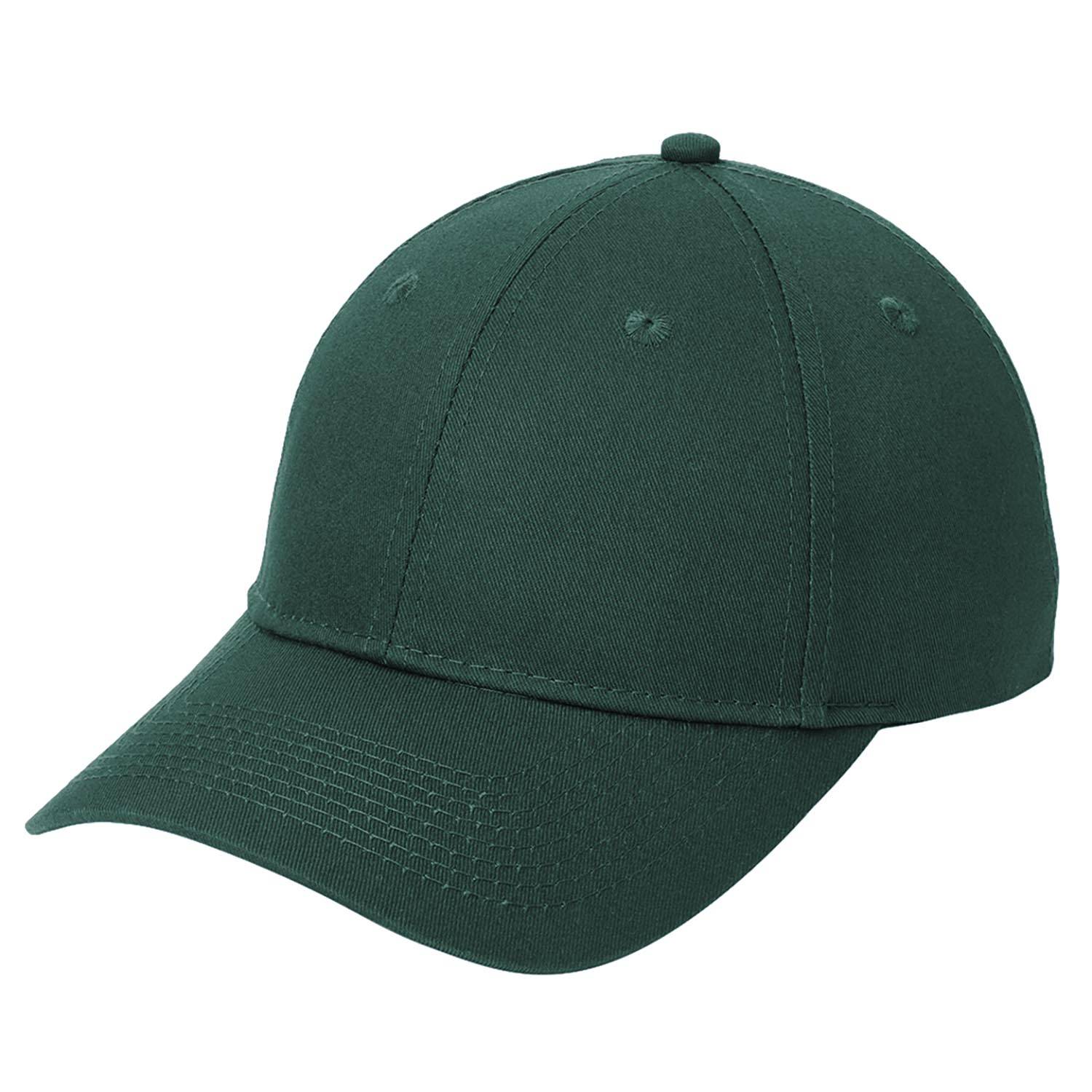 PORT & COMPANY SIX-PANEL TWILL CAP IN HUNTER GREEN