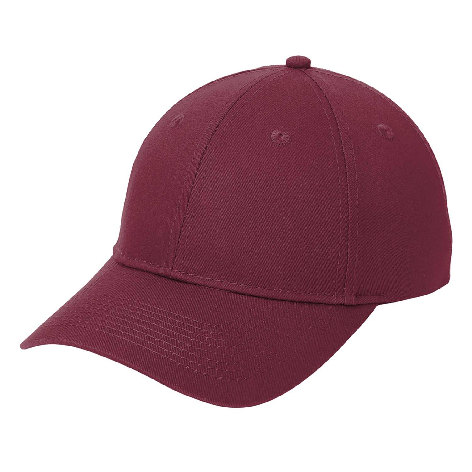 PORT & COMPANY SIX-PANEL TWILL CAP IN MAROON