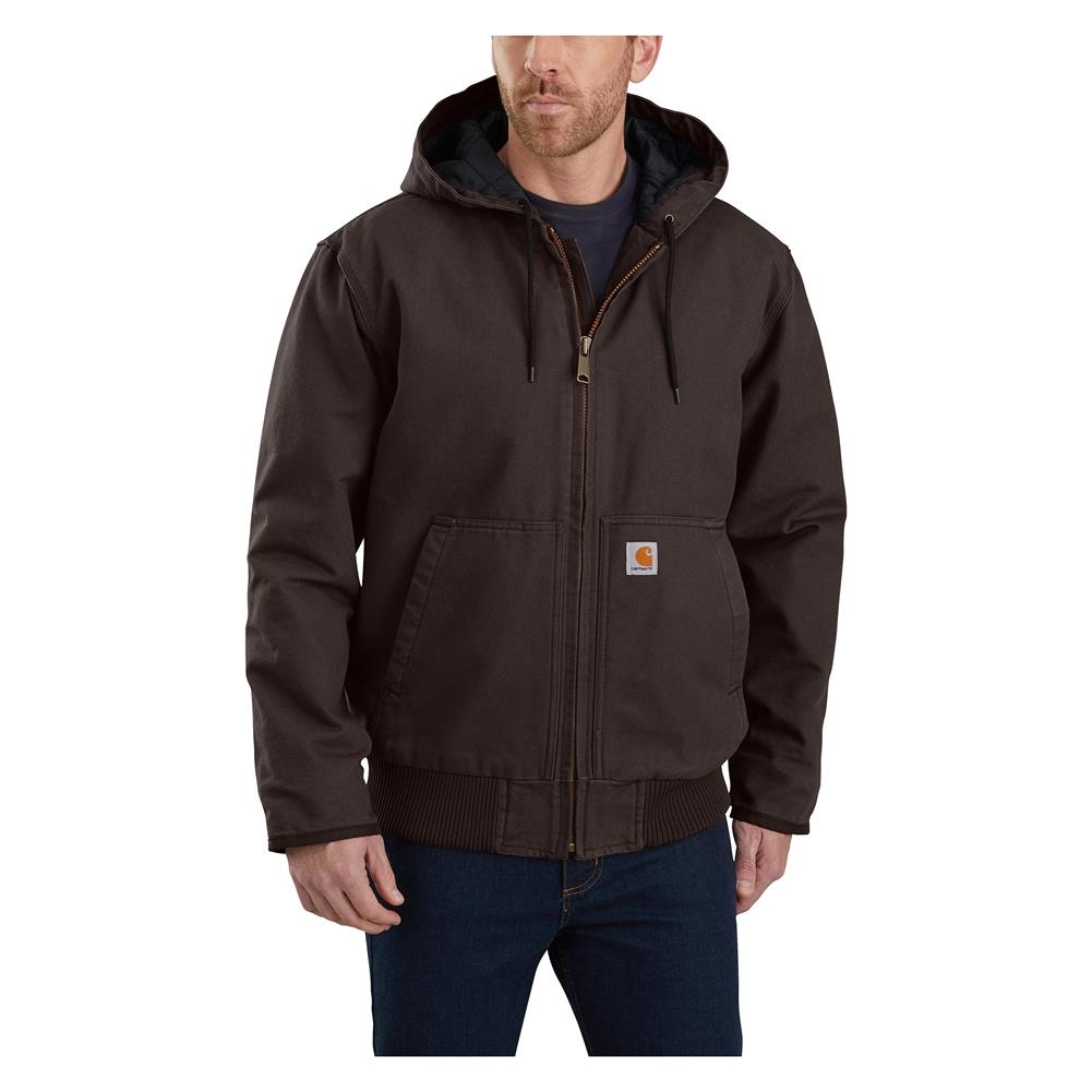 CARHARTT LOOSE FIT DUCK INSULATED ACTIVE JAC IN DARK BROWN