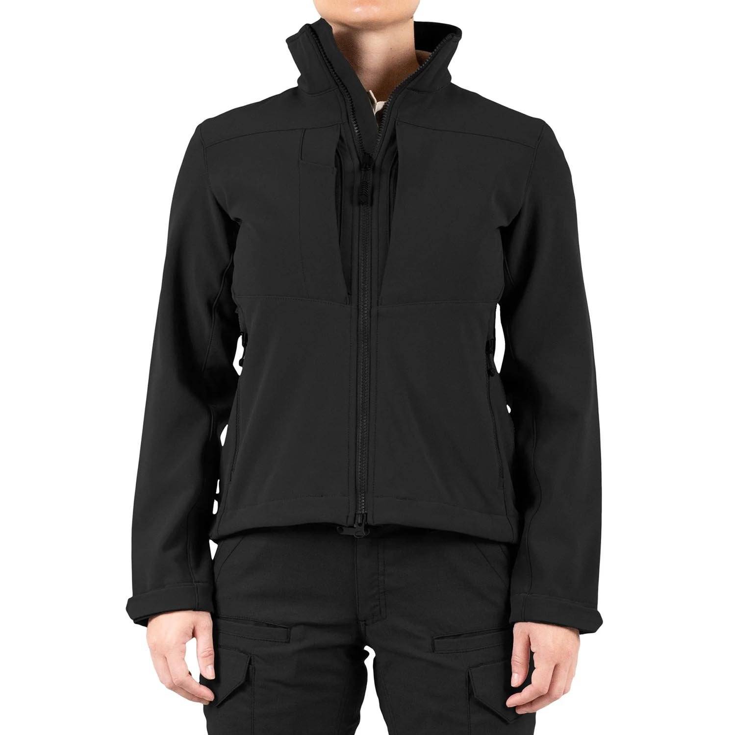 FIRST TACTICAL WOMEN'S TACTIX SOFTSHELL JACKET IN BLACK