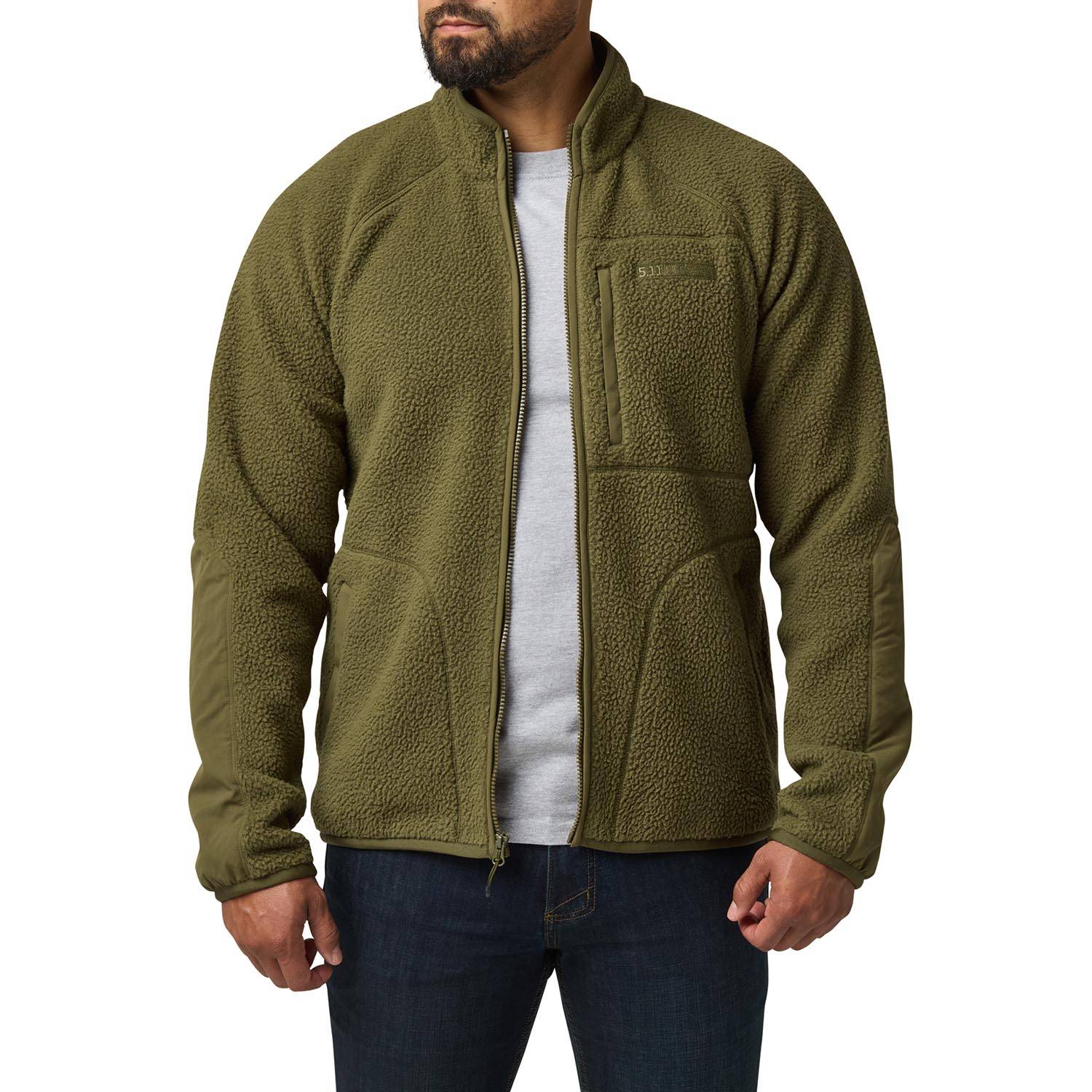 5.11 TACTICAL HQ TECH FLEECE JACKET IN FIELD GREEN