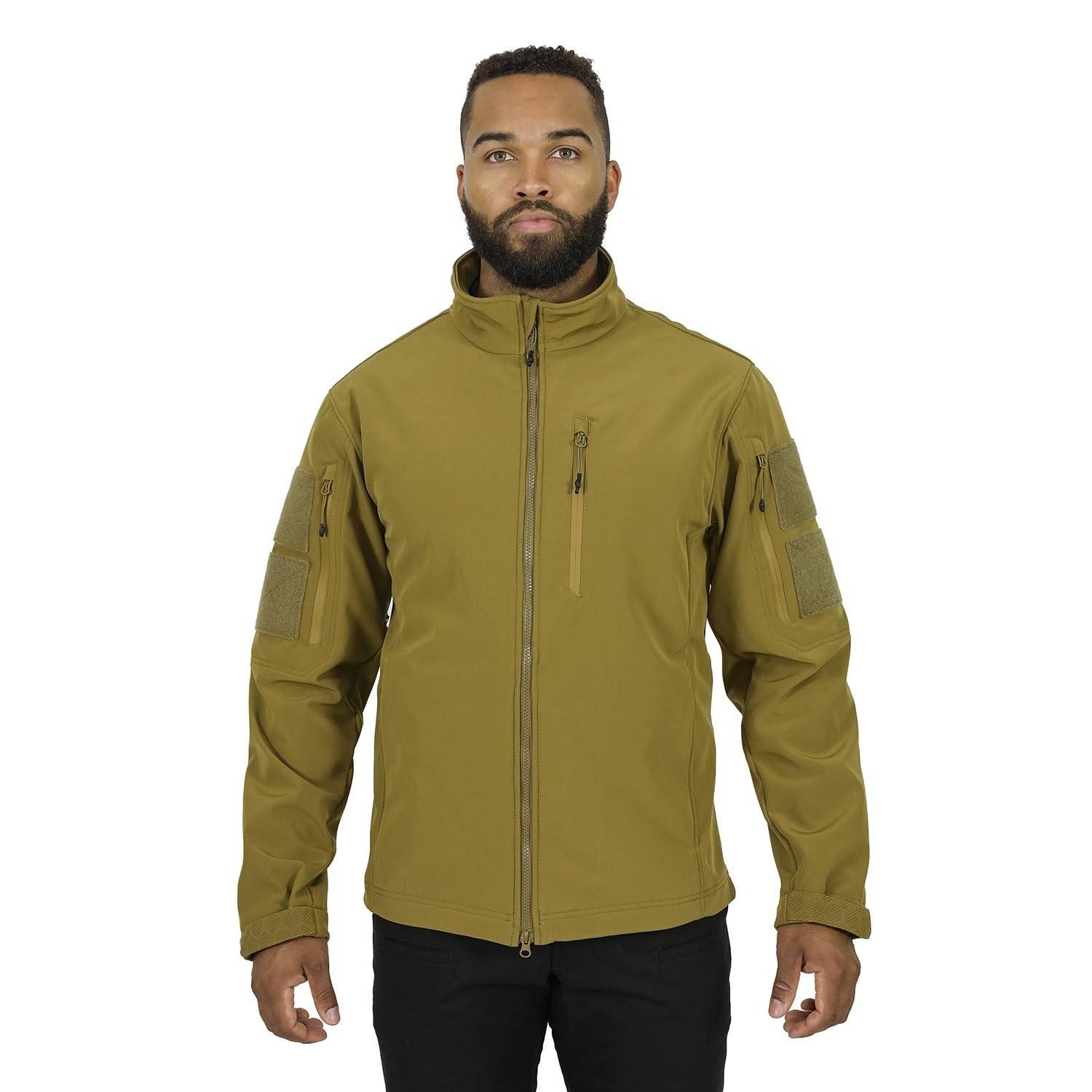 MISSION MADE MEN'S SOFT SHELL JACKET IN COYOTE