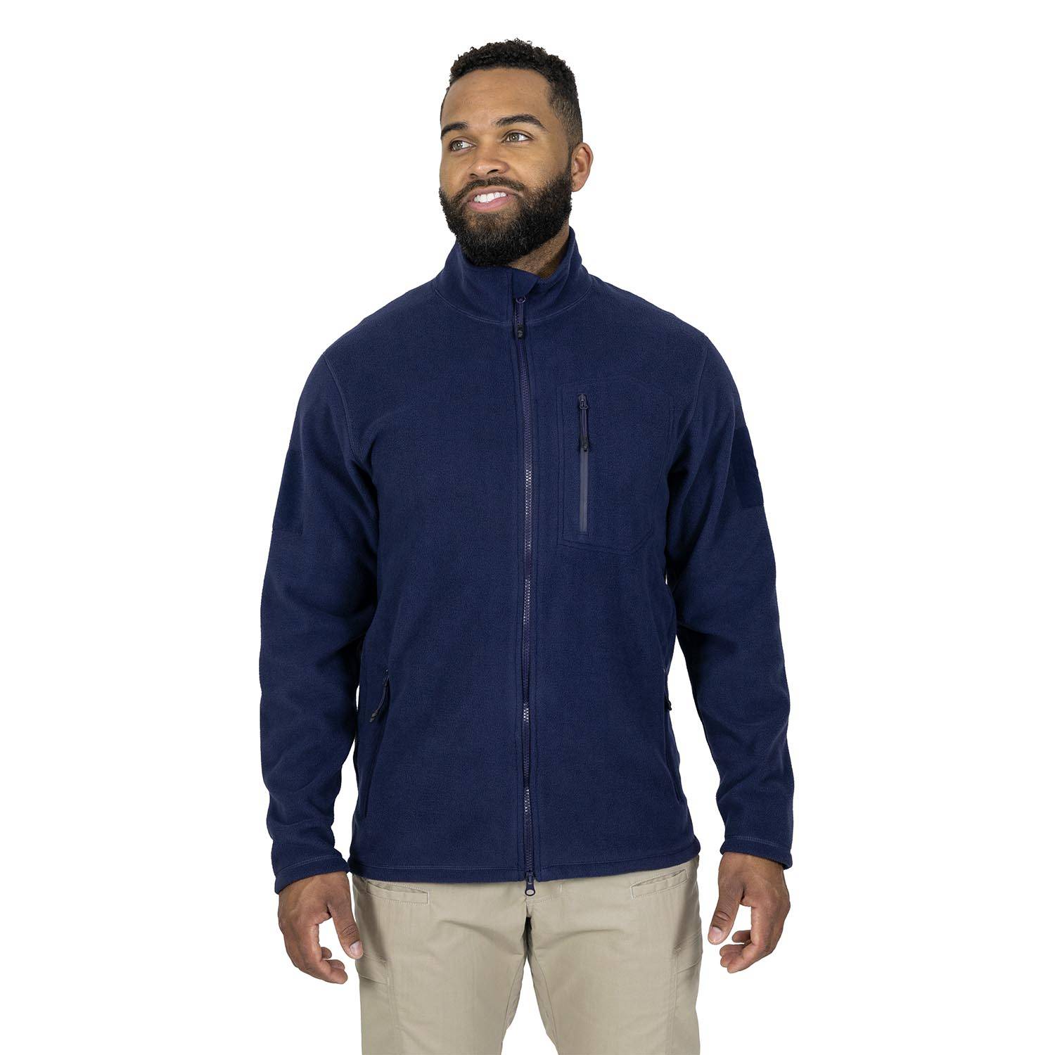 MISSION MADE MEN'S FULL ZIP FLEECE JACKET IN NAVY