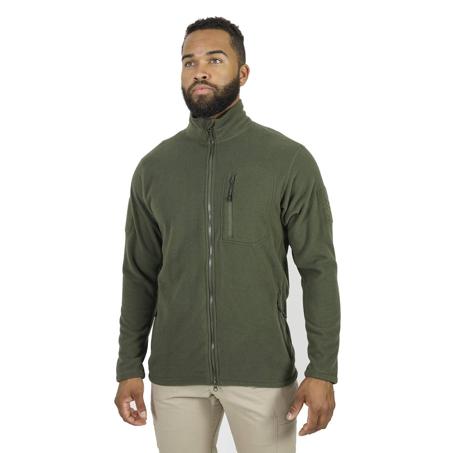 MISSION MADE MEN'S FULL ZIP FLEECE JACKET IN OLIVE DRAB