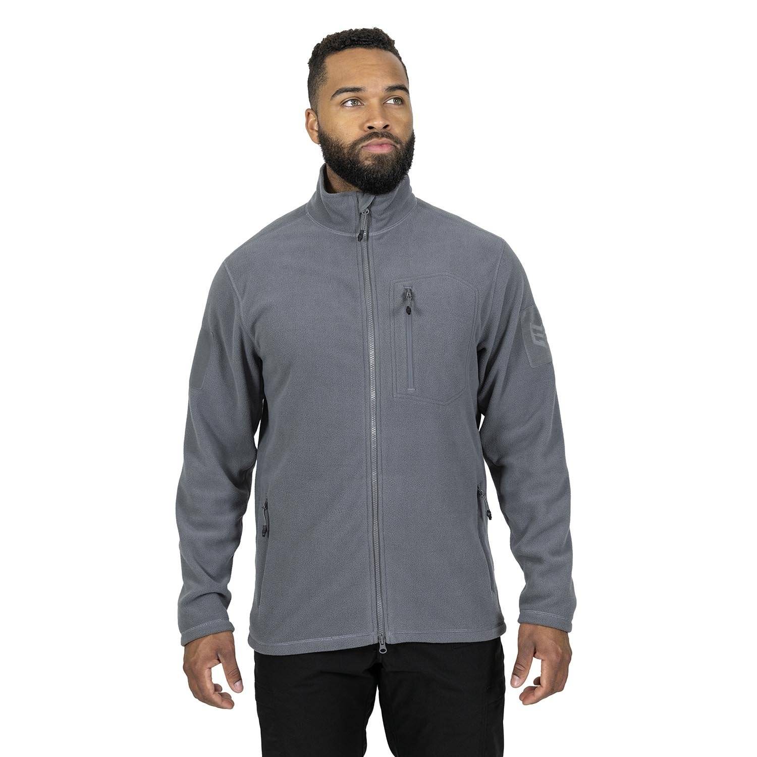 MISSION MADE MEN'S FULL ZIP FLEECE JACKET IN WOLF GRAY