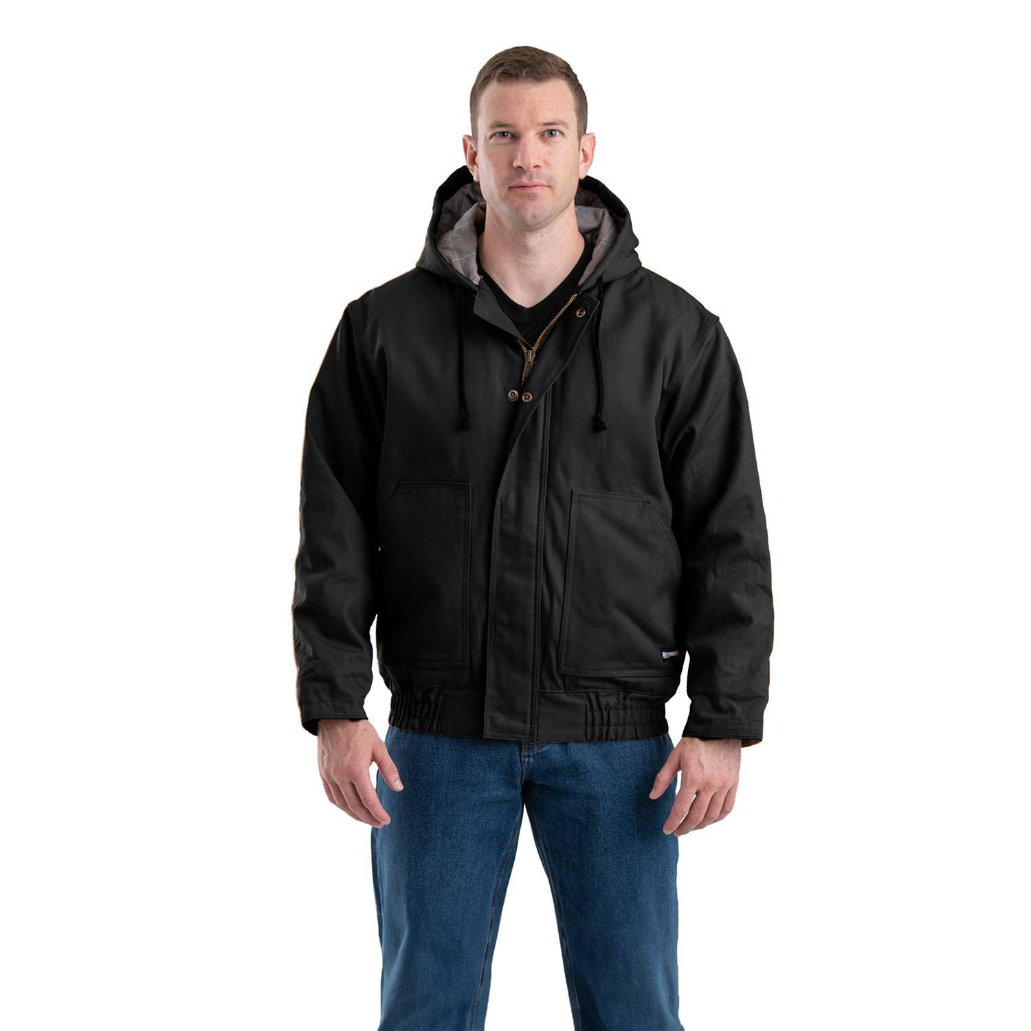 BERNE MEN'S FLAME RESISTANT DUCK HOODED JACKET